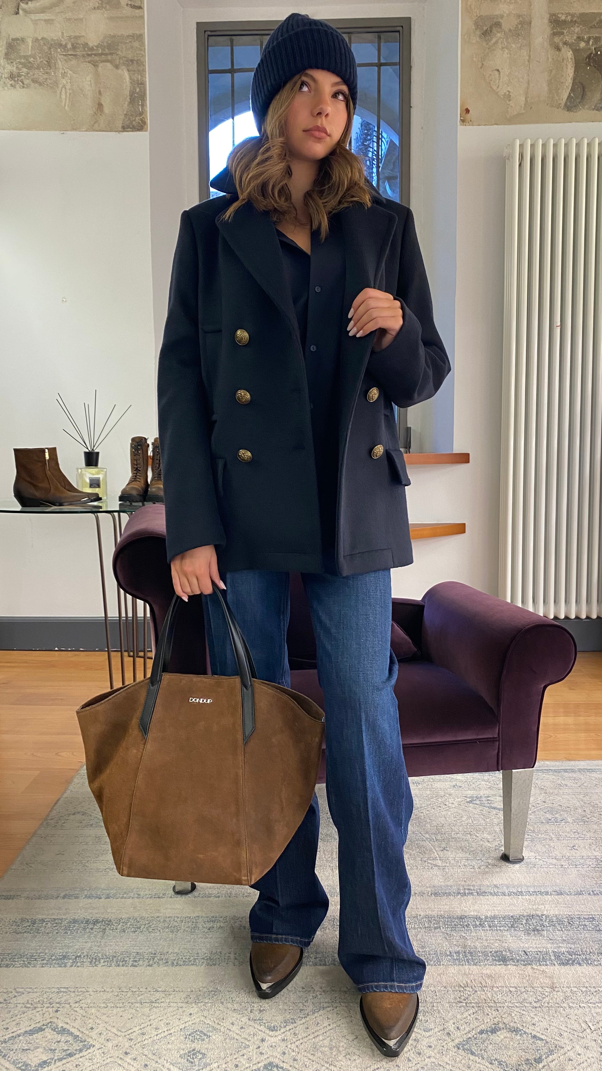 DONDUP PEACOAT DOPPIOPETTO