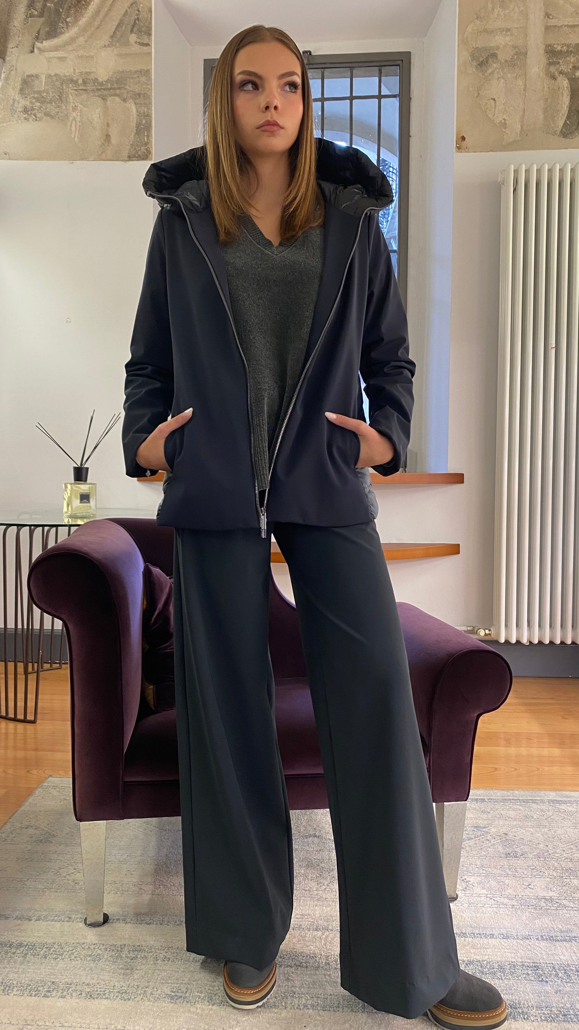 RRD PIUMINO CORTO DOUBLE FABRIC