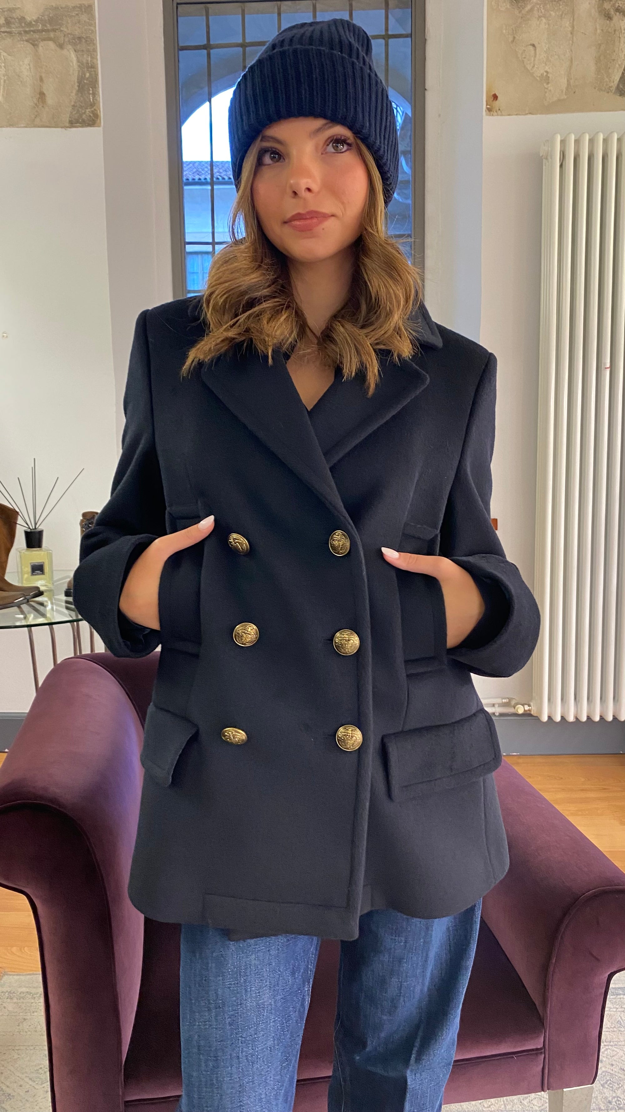 DONDUP PEACOAT DOPPIOPETTO