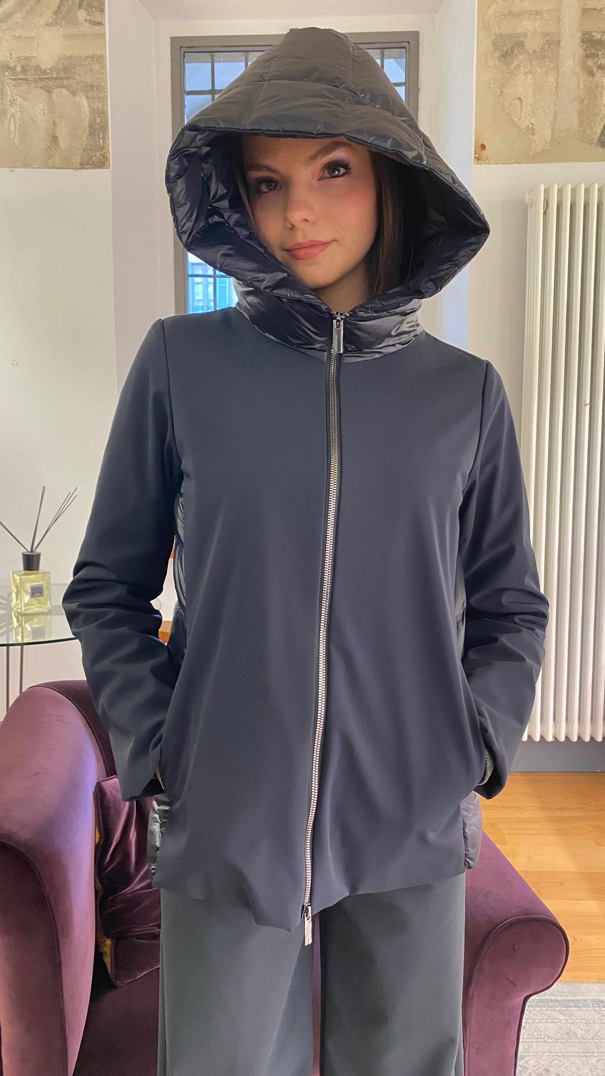 RRD PIUMINO CORTO DOUBLE FABRIC