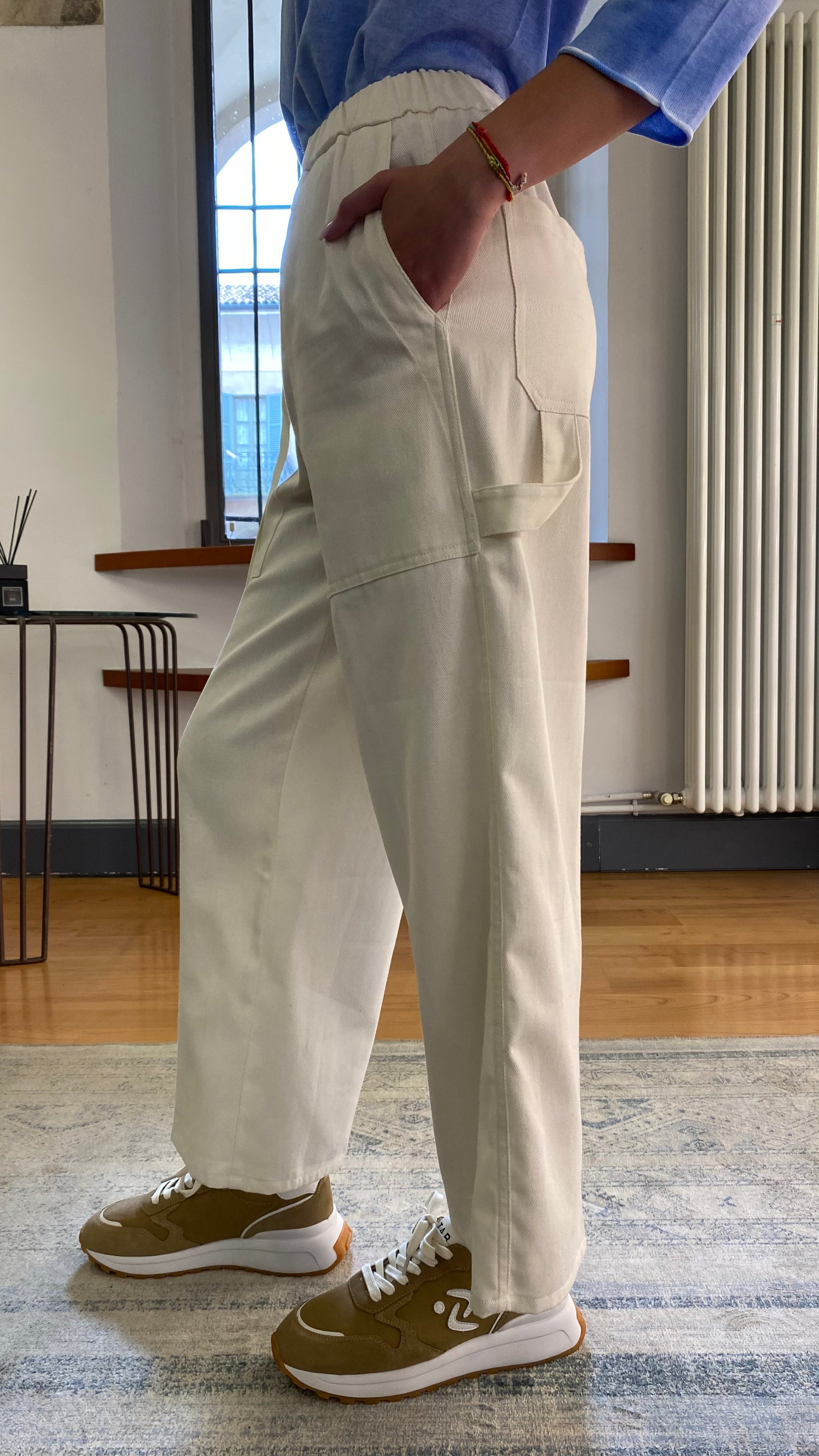 WHITE SAND PANTALONE ELISABETH FATIQUE