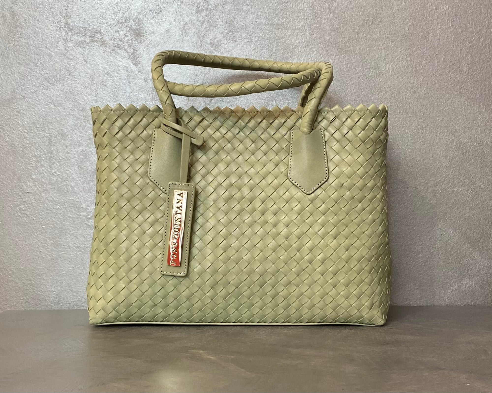 PONS QUINTANA BORSA PELLE INTRECCIATA