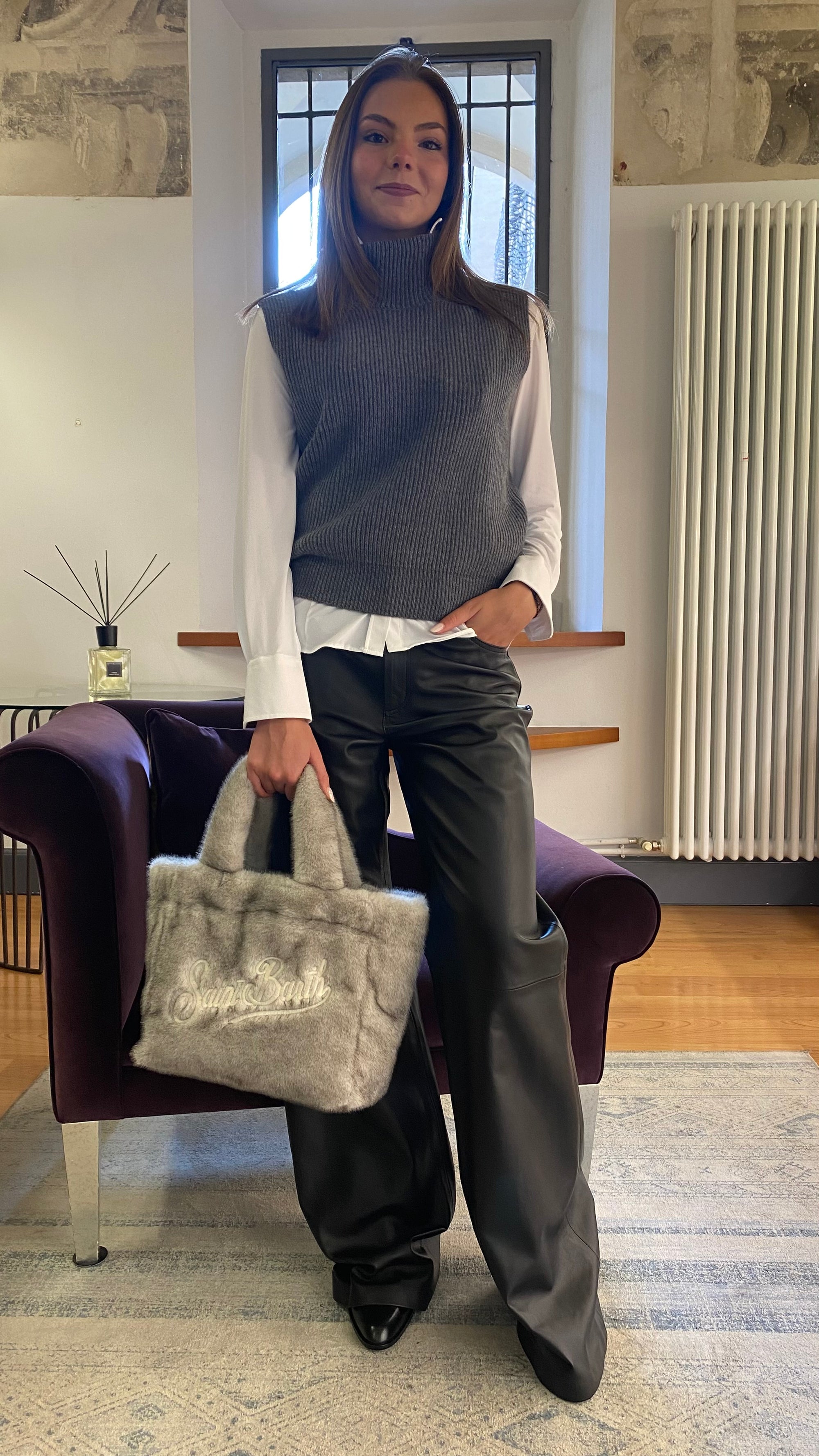 DONDUP PANTALONE AMBER NAPPA