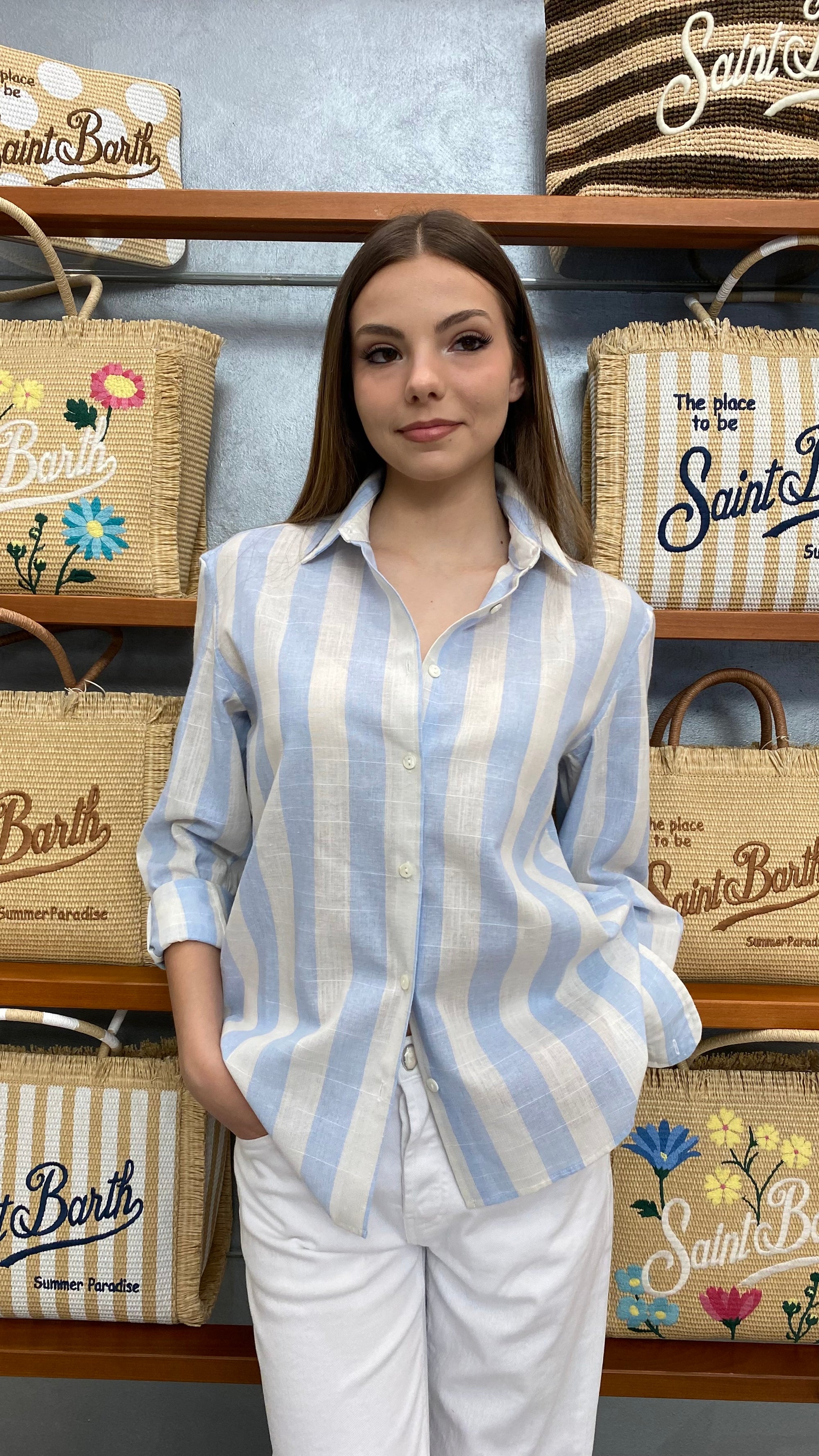 SAINT BARTH CAMICIA RIGATA MEREDITH