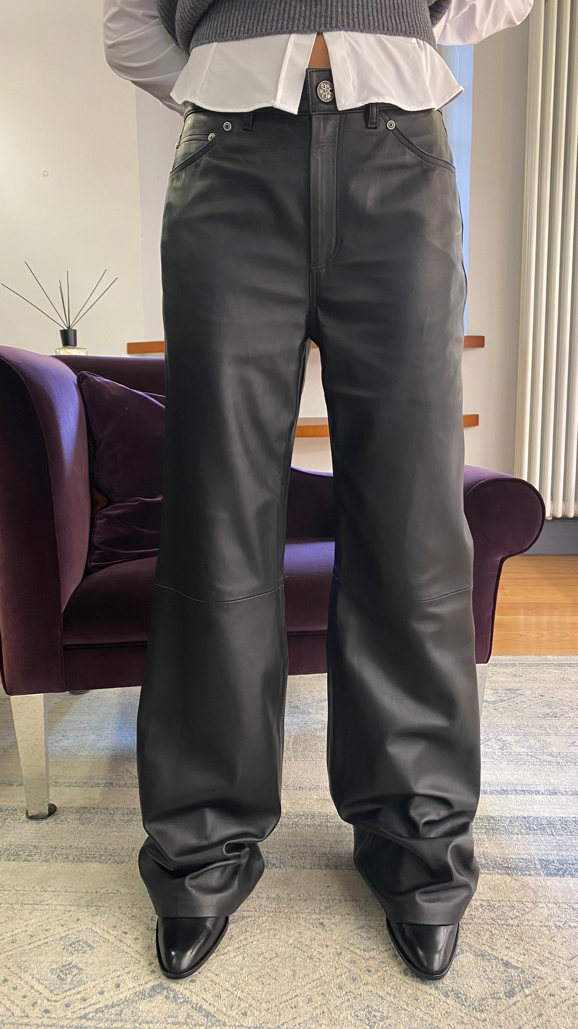 DONDUP PANTALONE AMBER NAPPA