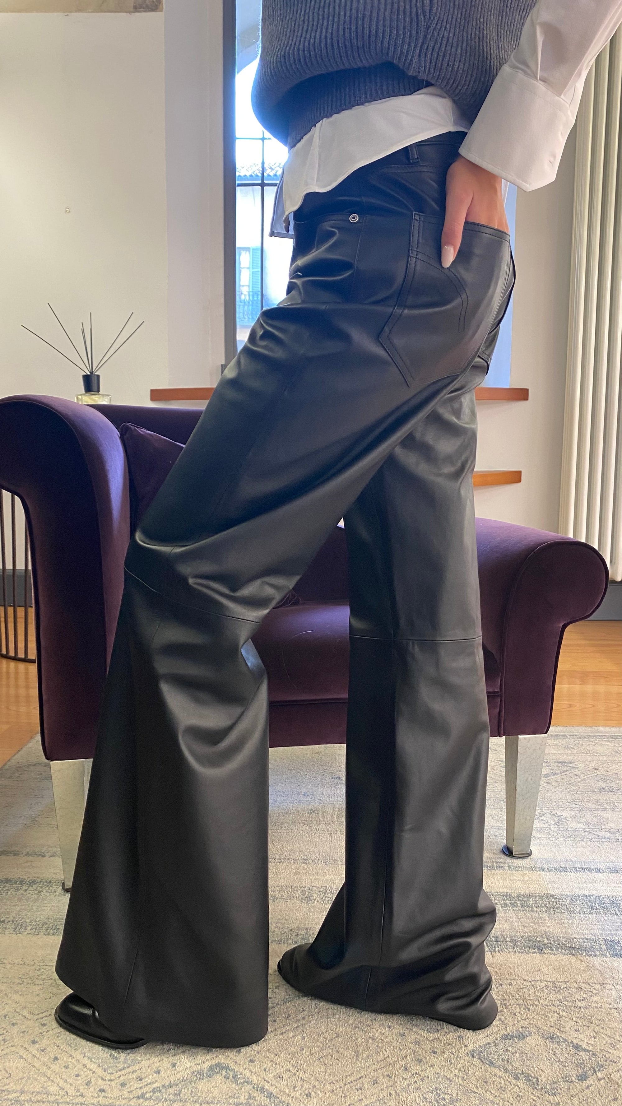 DONDUP PANTALONE AMBER NAPPA