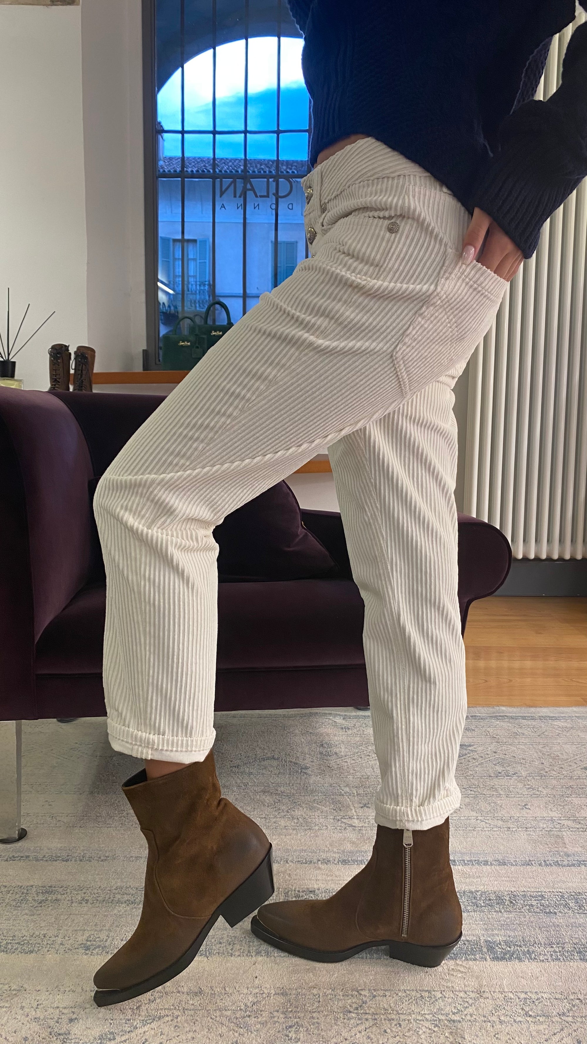 DONDUP PANTALONE KOONS VELLUTO