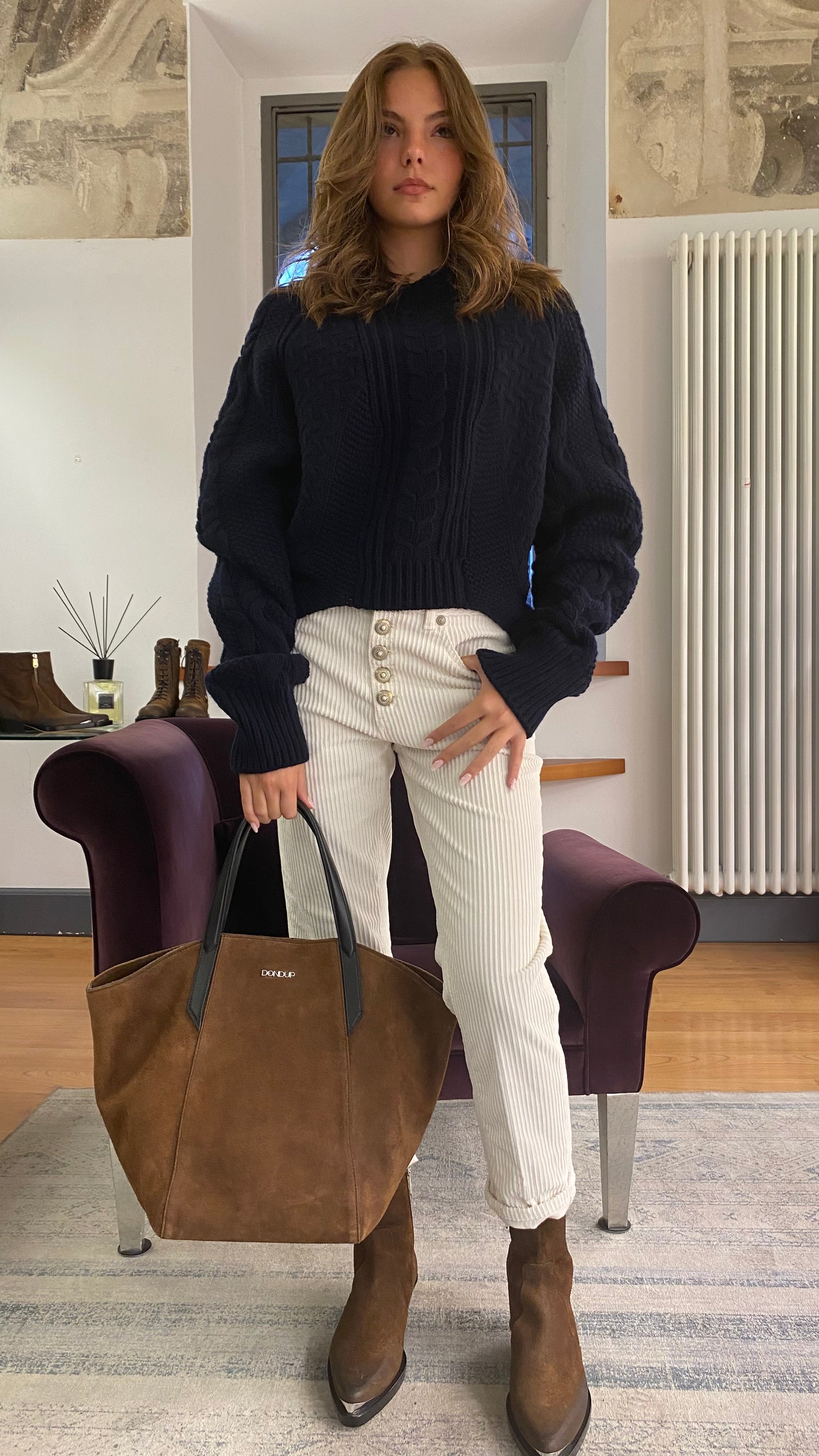 DONDUP PANTALONE KOONS VELLUTO