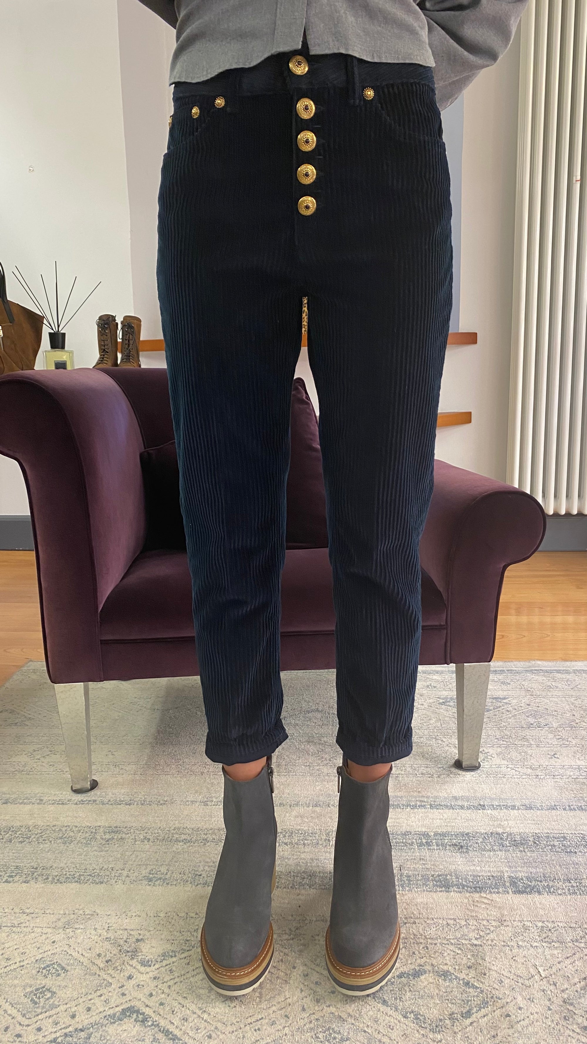 DONDUP PANTALONE KOONS VELLUTO