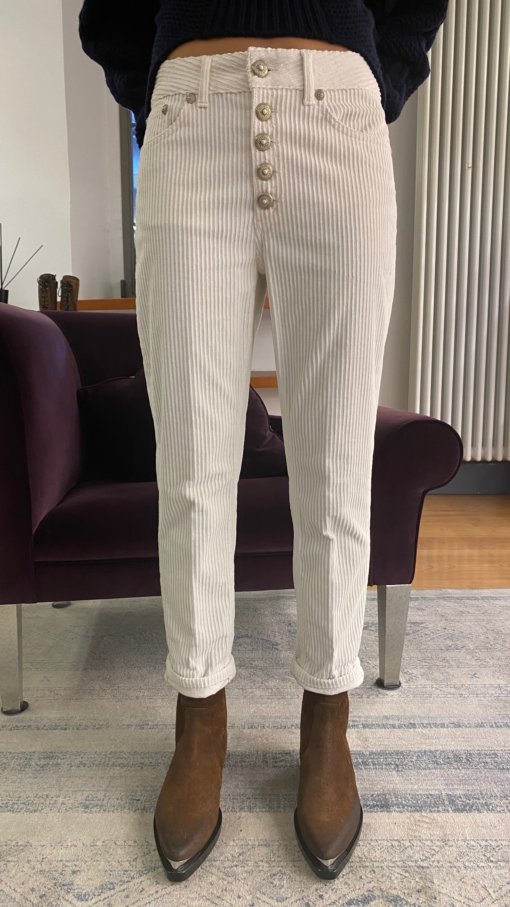 DONDUP PANTALONE KOONS VELLUTO