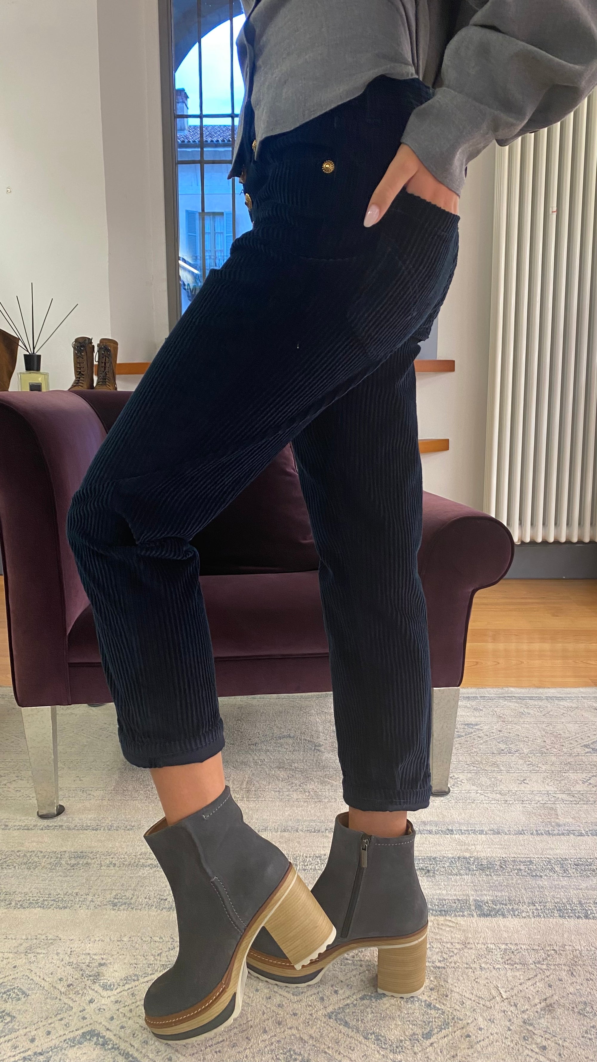 DONDUP PANTALONE KOONS VELLUTO