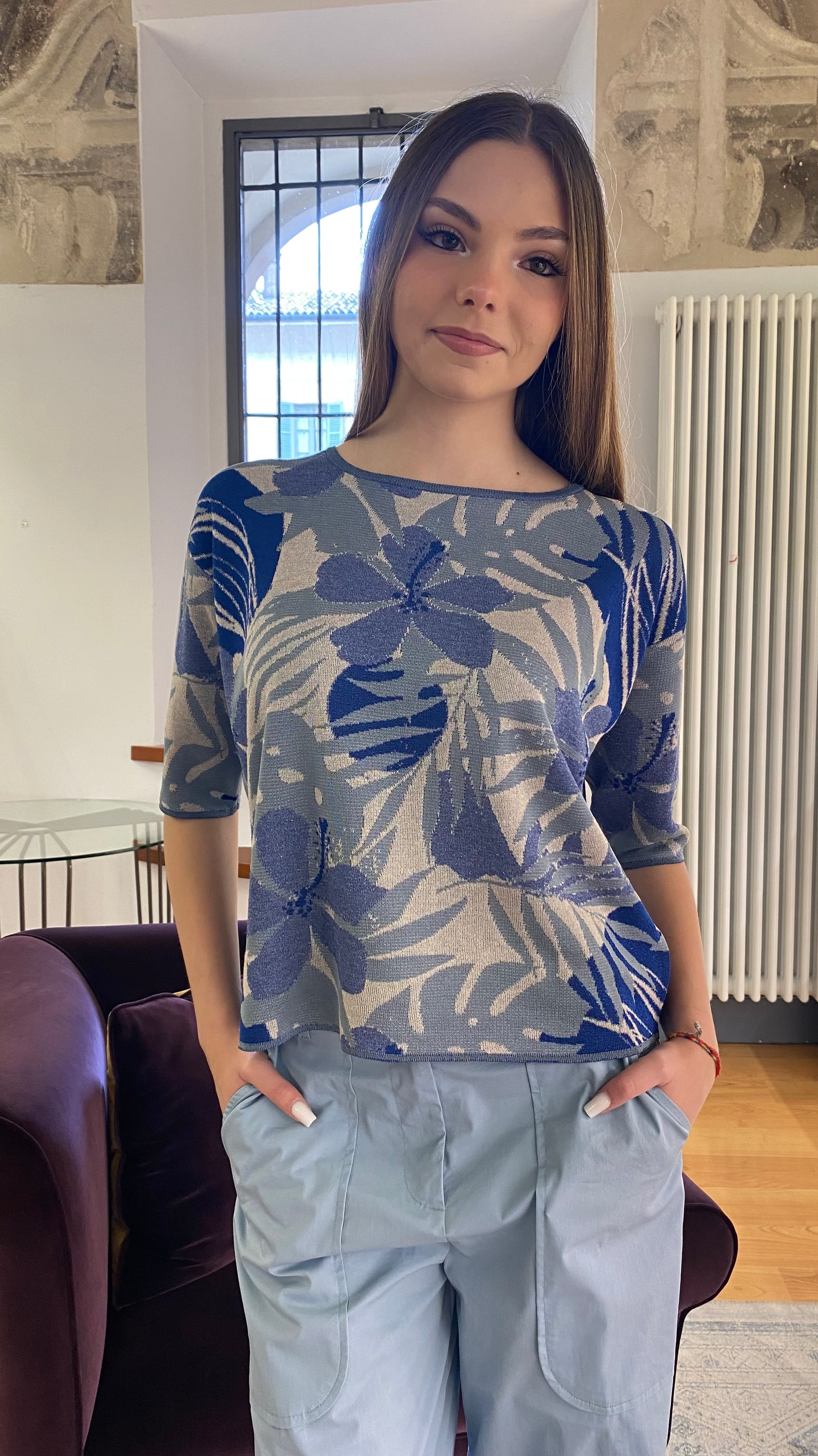 ALESSIA SANTI MAGLIA JACQUARD