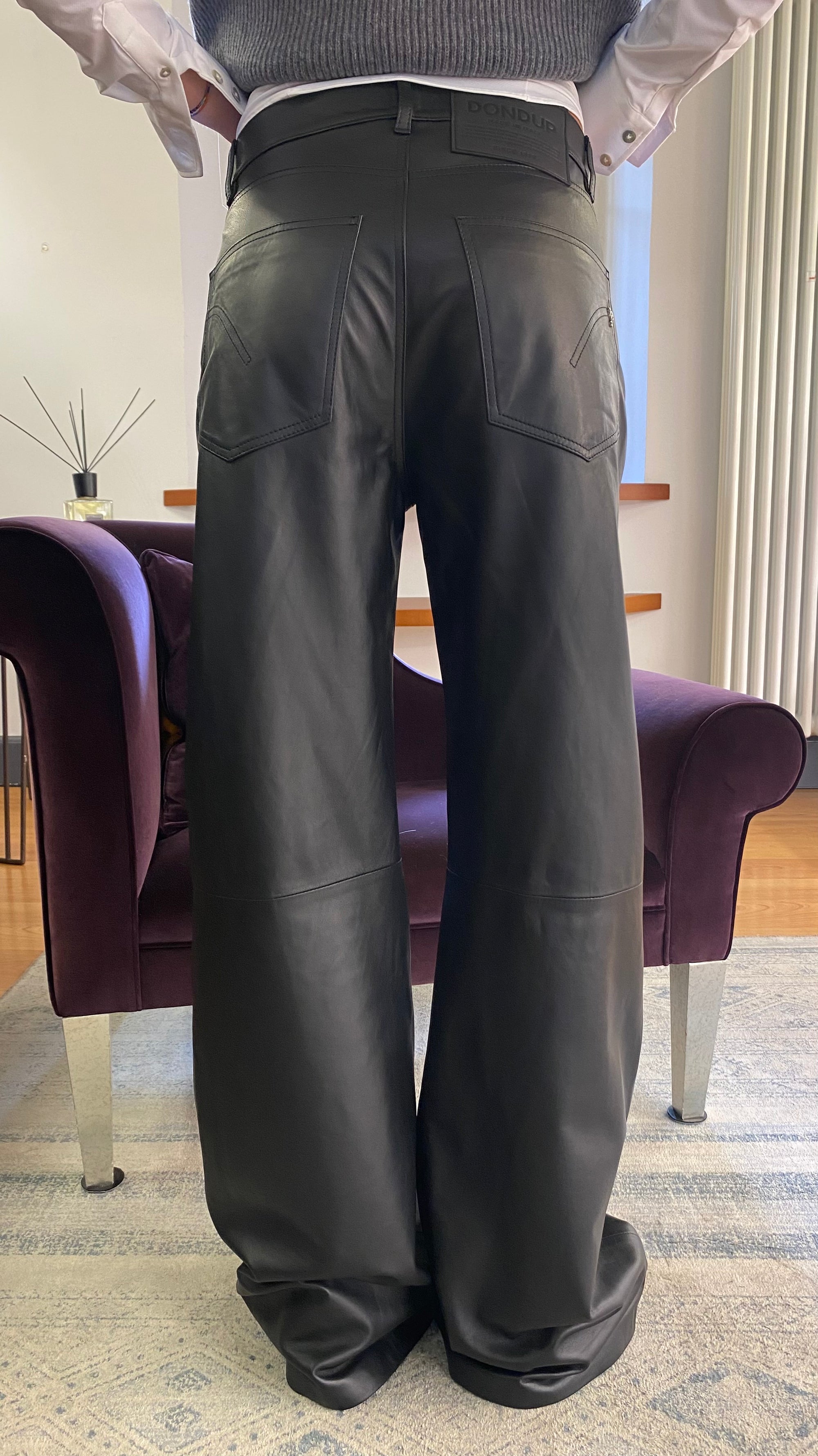 DONDUP PANTALONE AMBER NAPPA