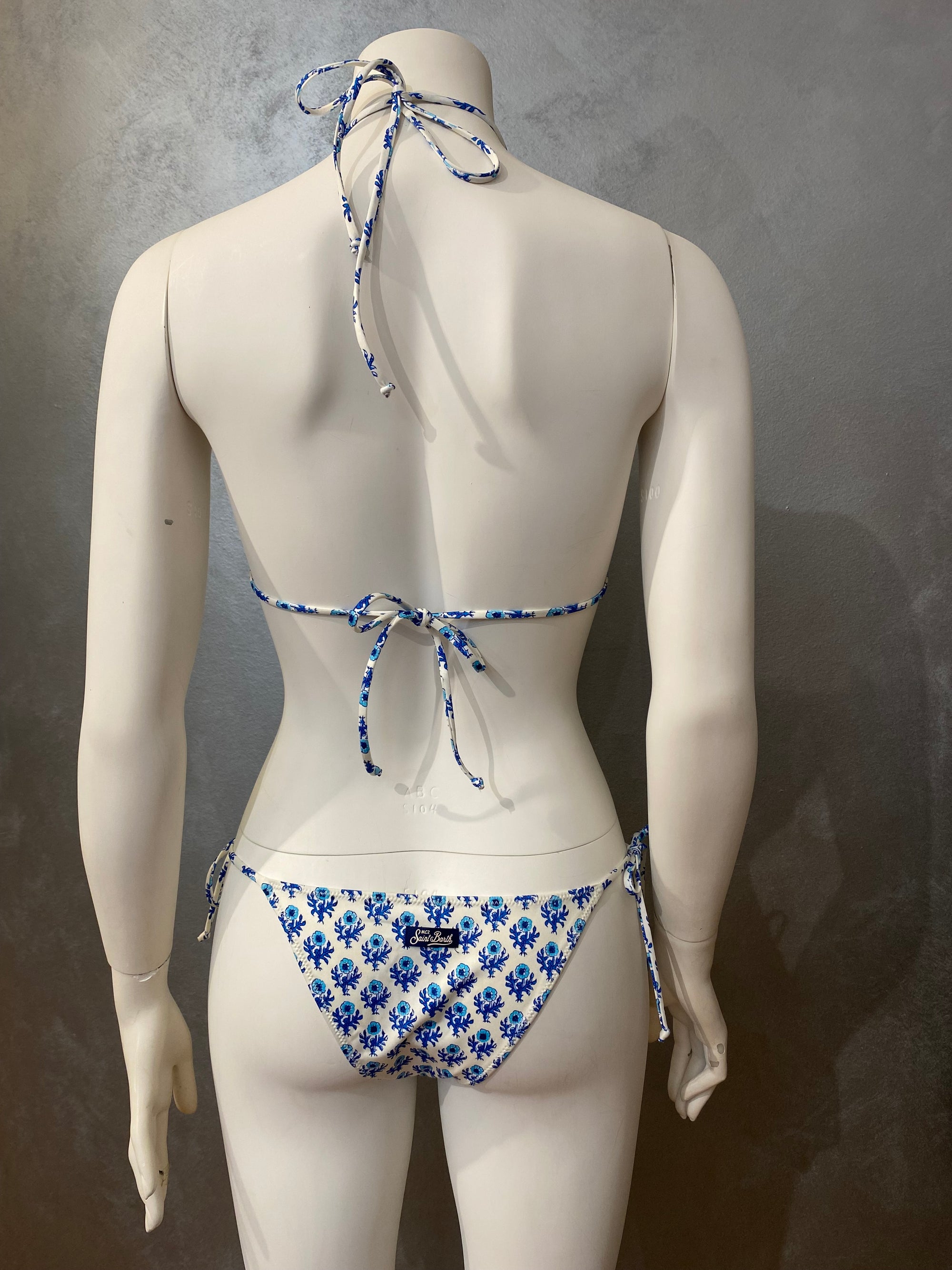 SAINT BARTH REGGISENO LEAH BIKINI FLOWERS
