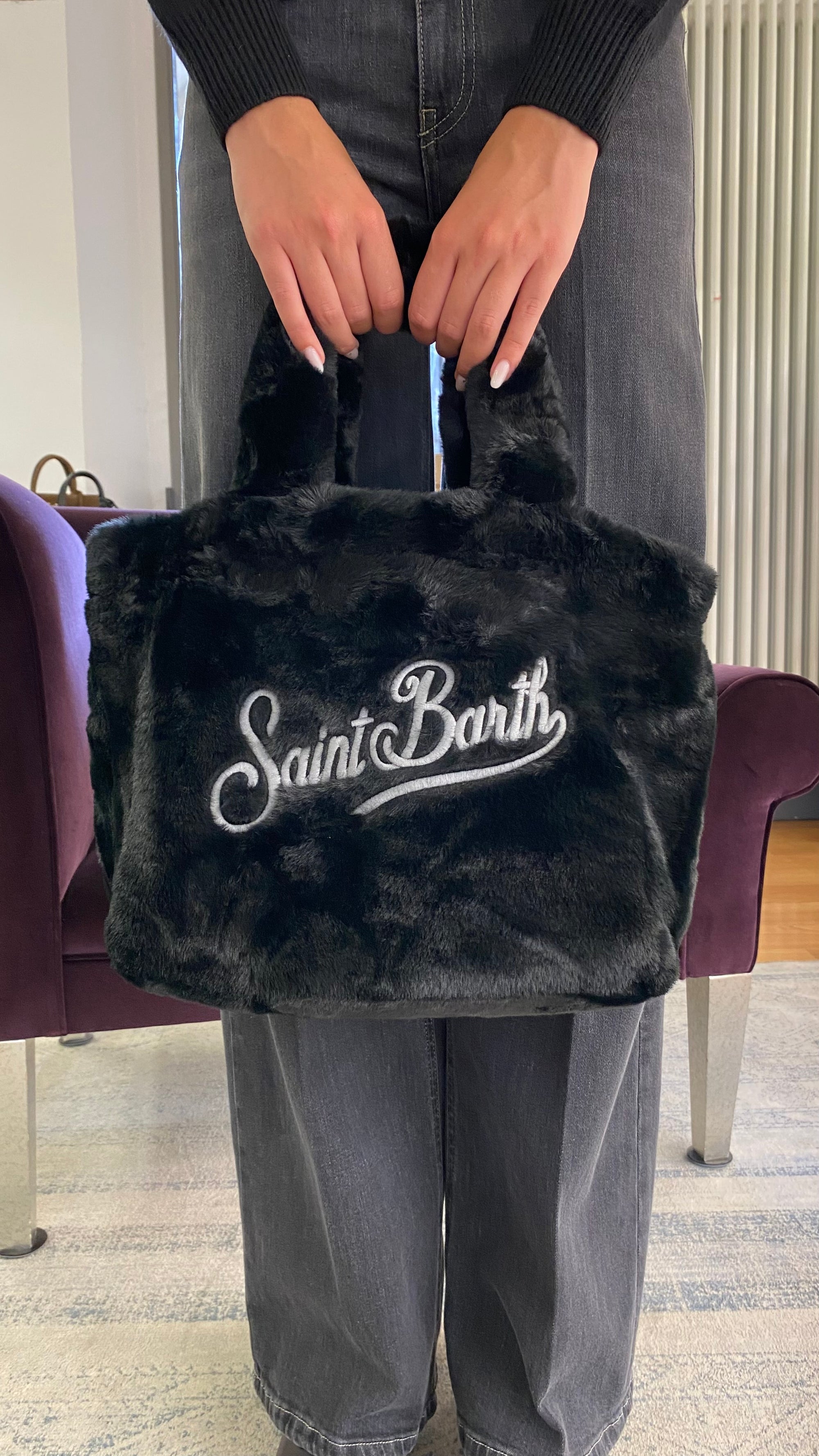 SAINT BARTH COLETTE BAG ECO PELLICCIA