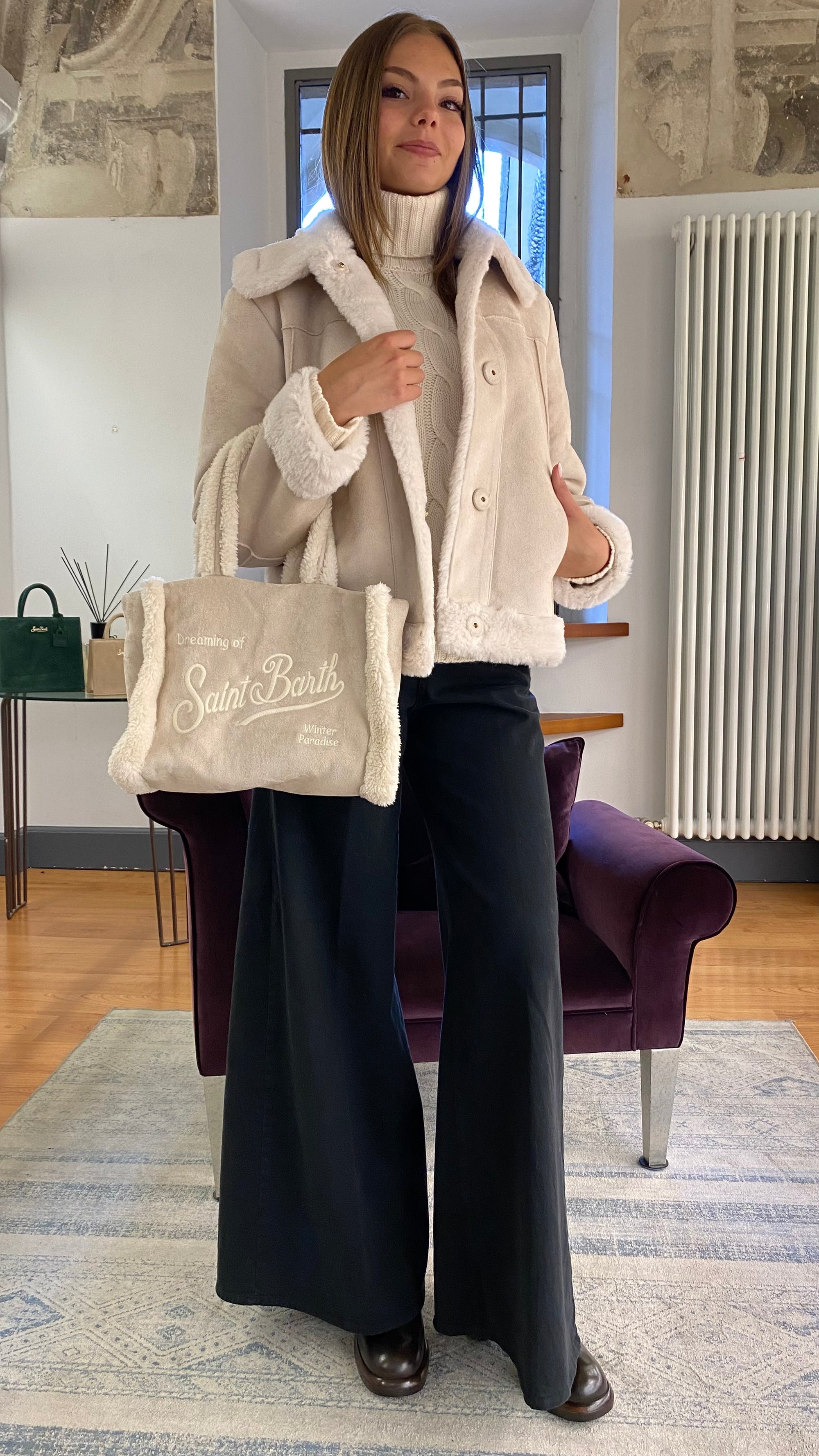 SAINT BARTH COLETTE BAG ECO MONTONE