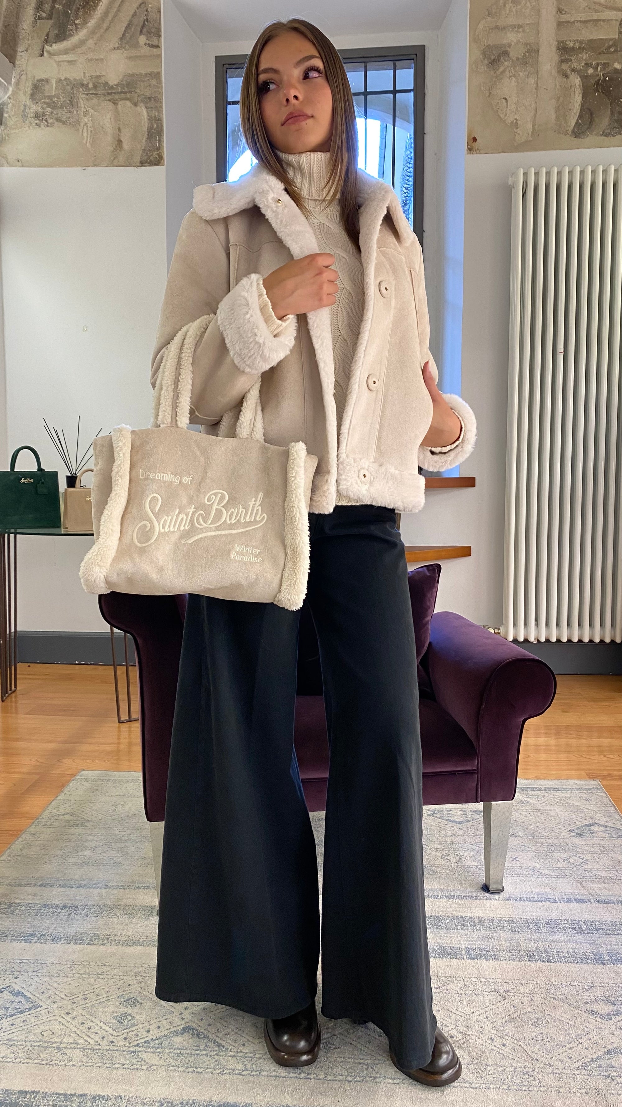SAINT BARTH COLETTE BAG ECO MONTONE