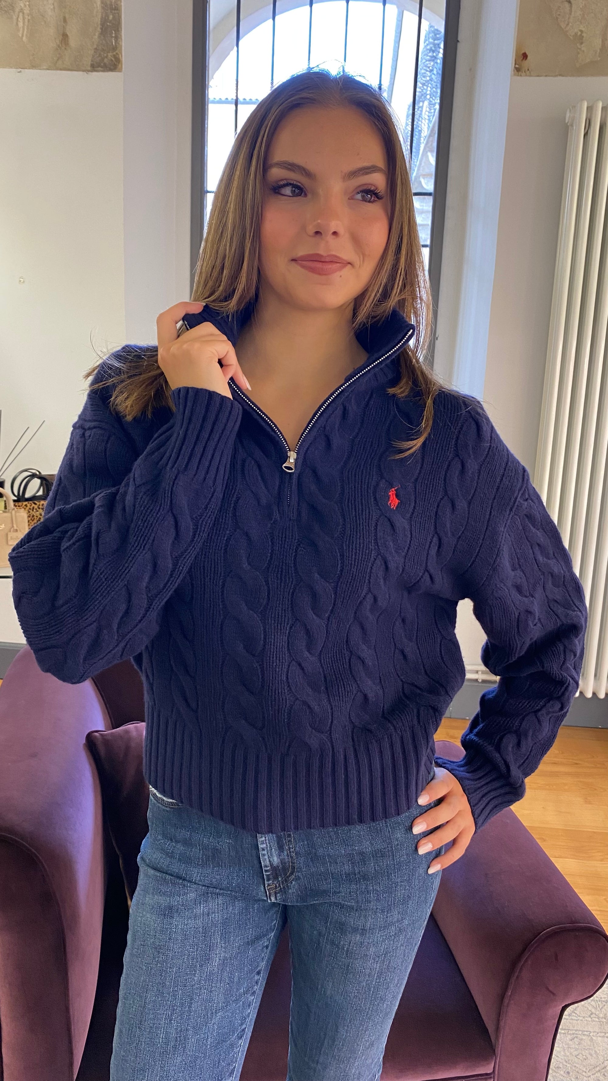 POLO RALPH LAUREN MAGLIA MEZZA ZIP