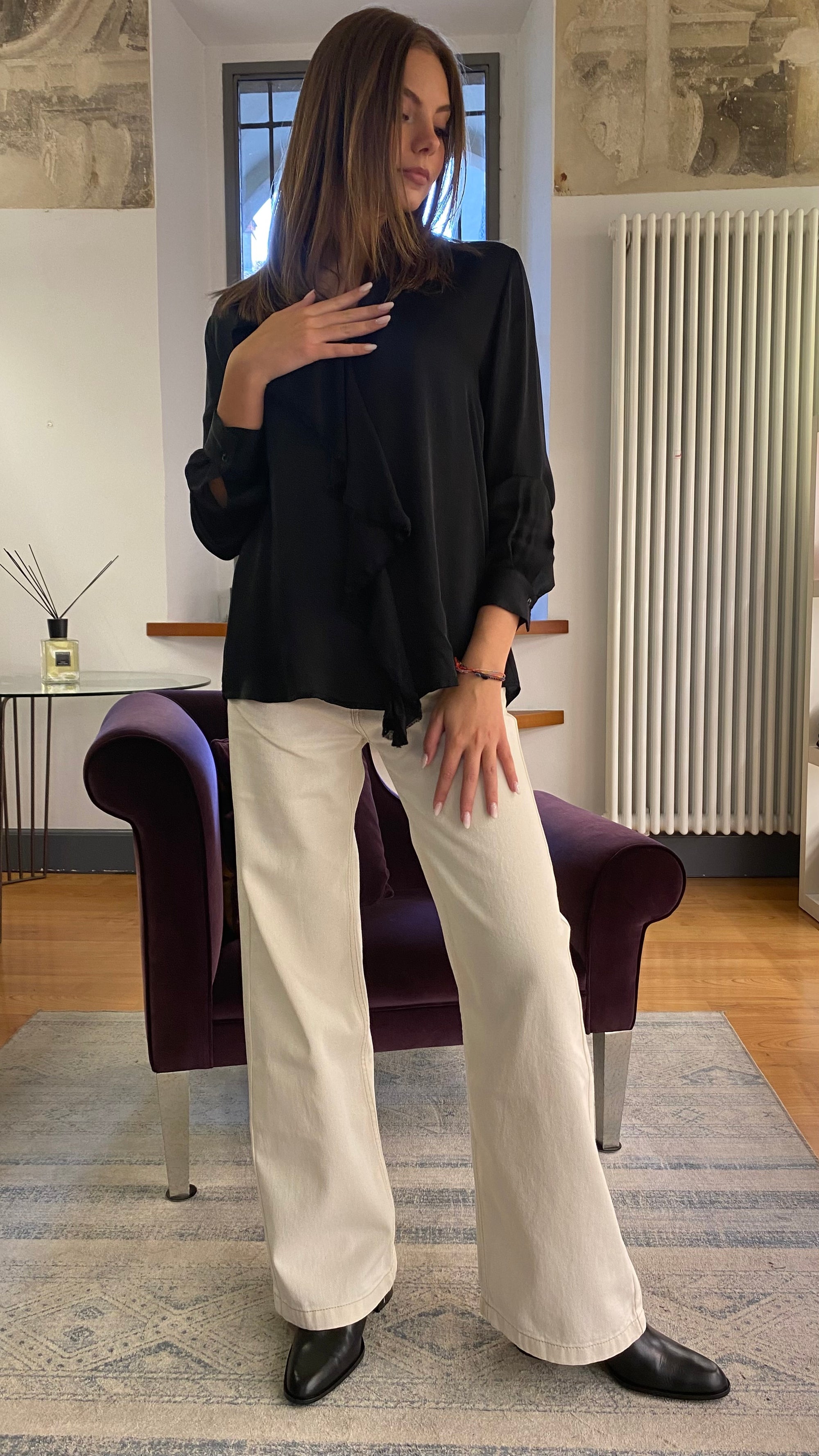 ALESSIA SANTI CAMICIA JABOT