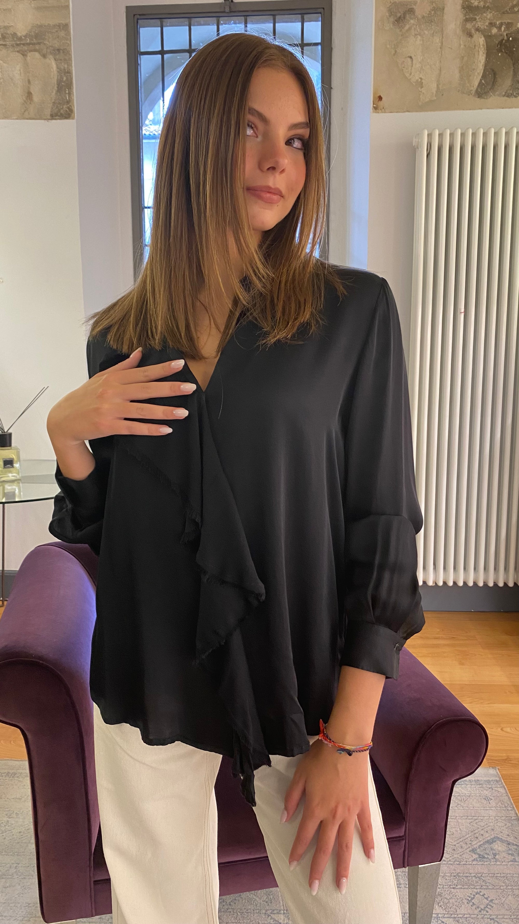 ALESSIA SANTI CAMICIA JABOT