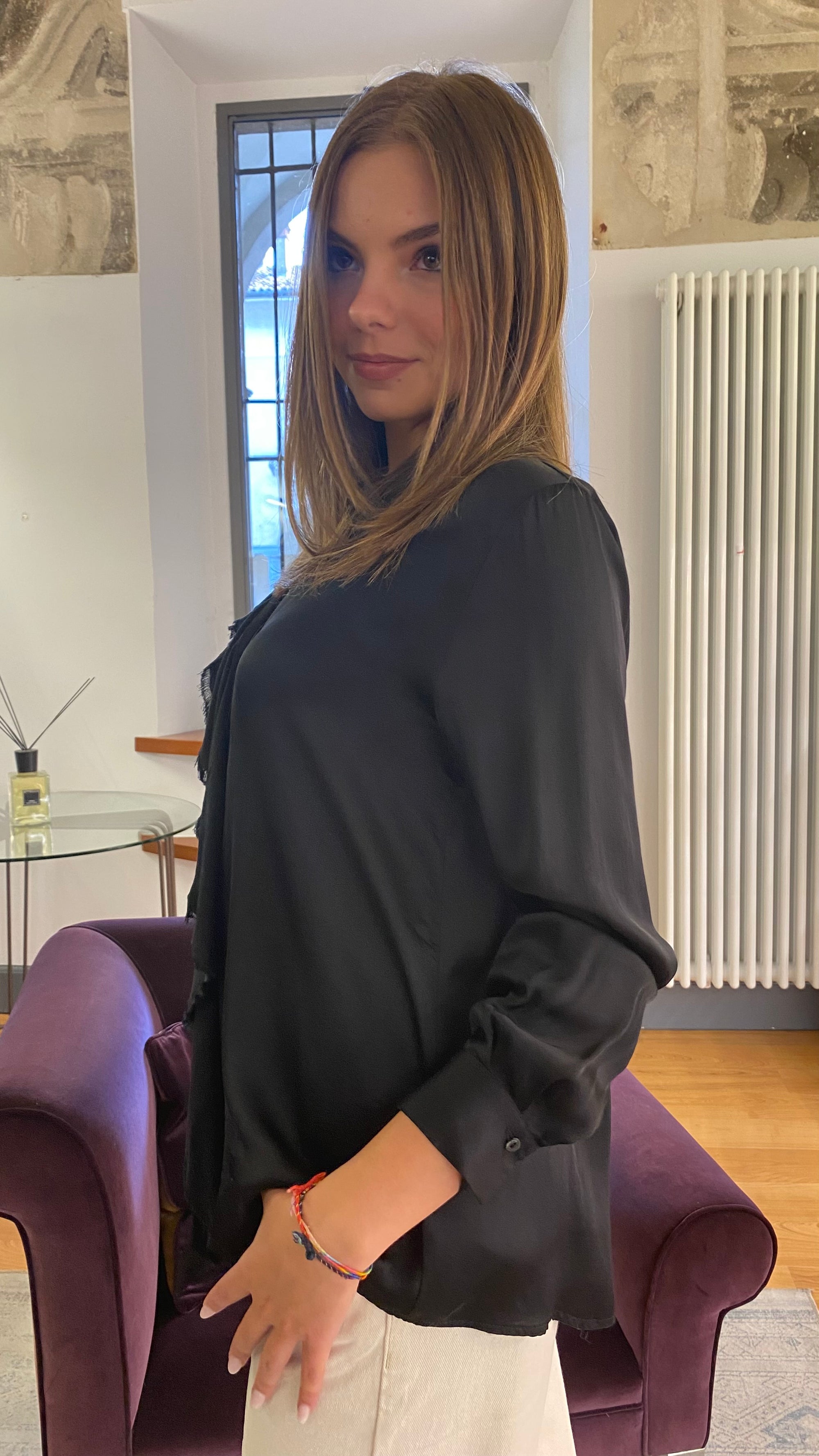 ALESSIA SANTI CAMICIA JABOT
