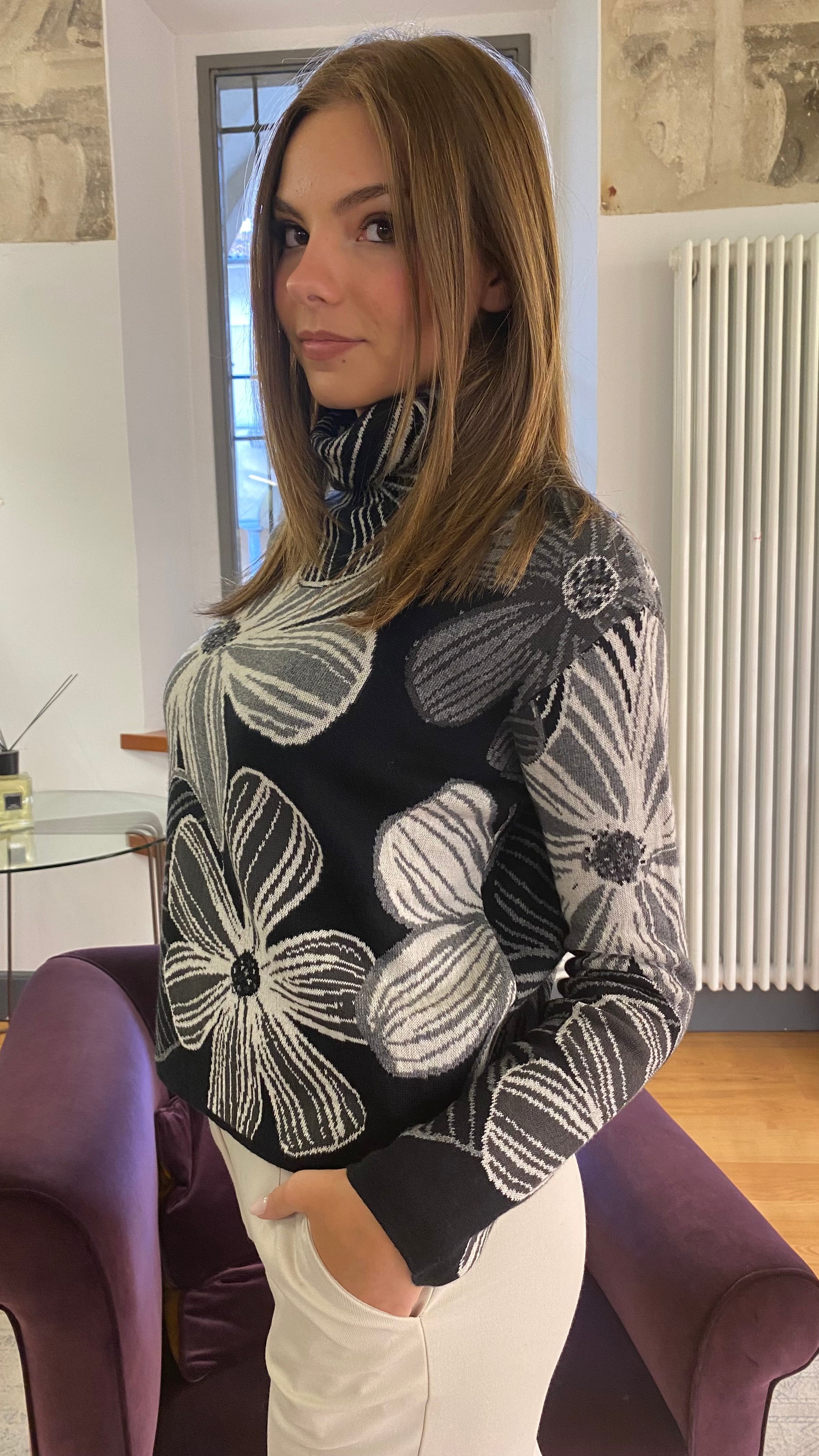 ALESSIA SANTI MAGLIA JACQUARD