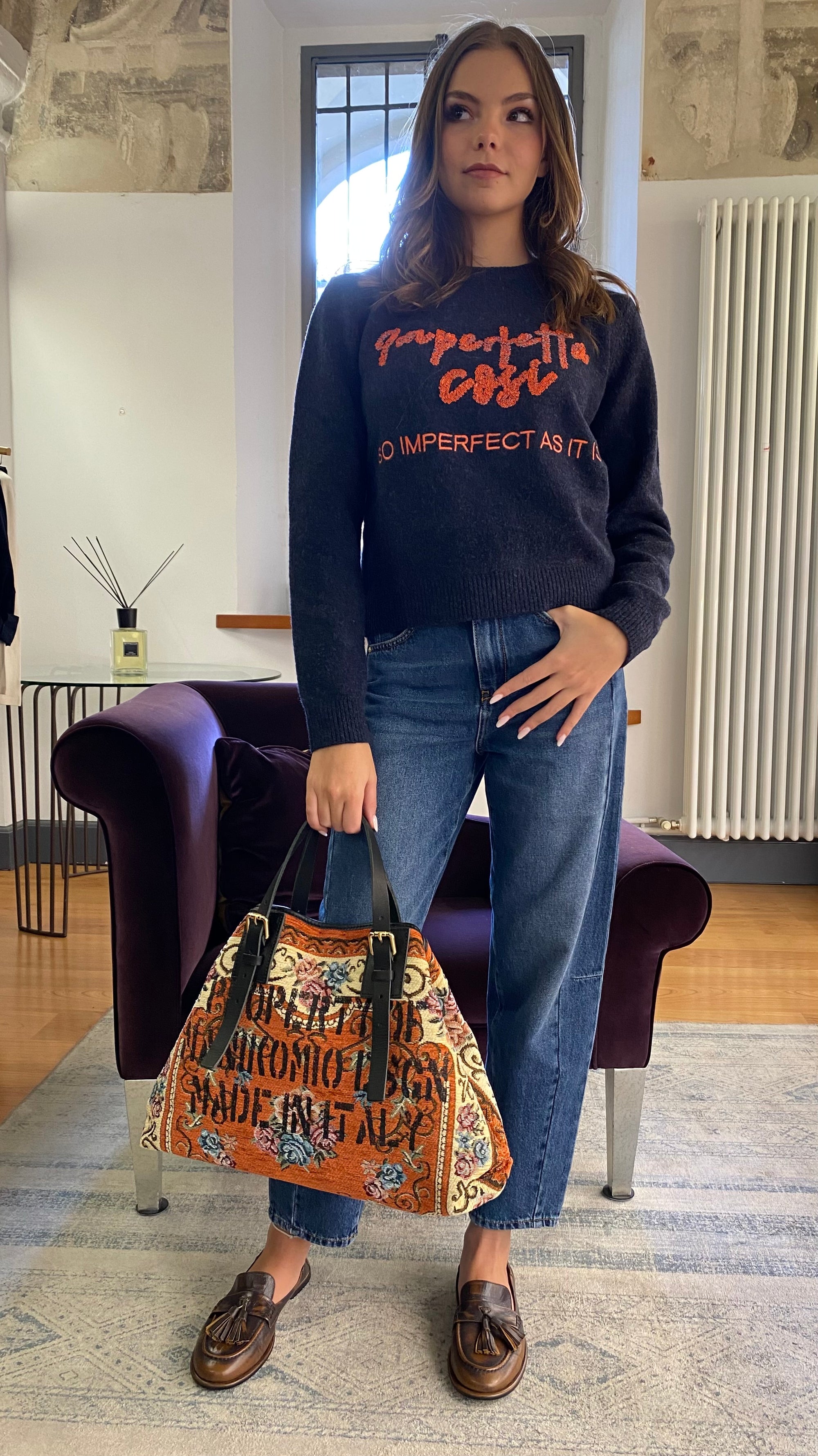 ALESSIA SANTI MAGLIA PARLATA CROP