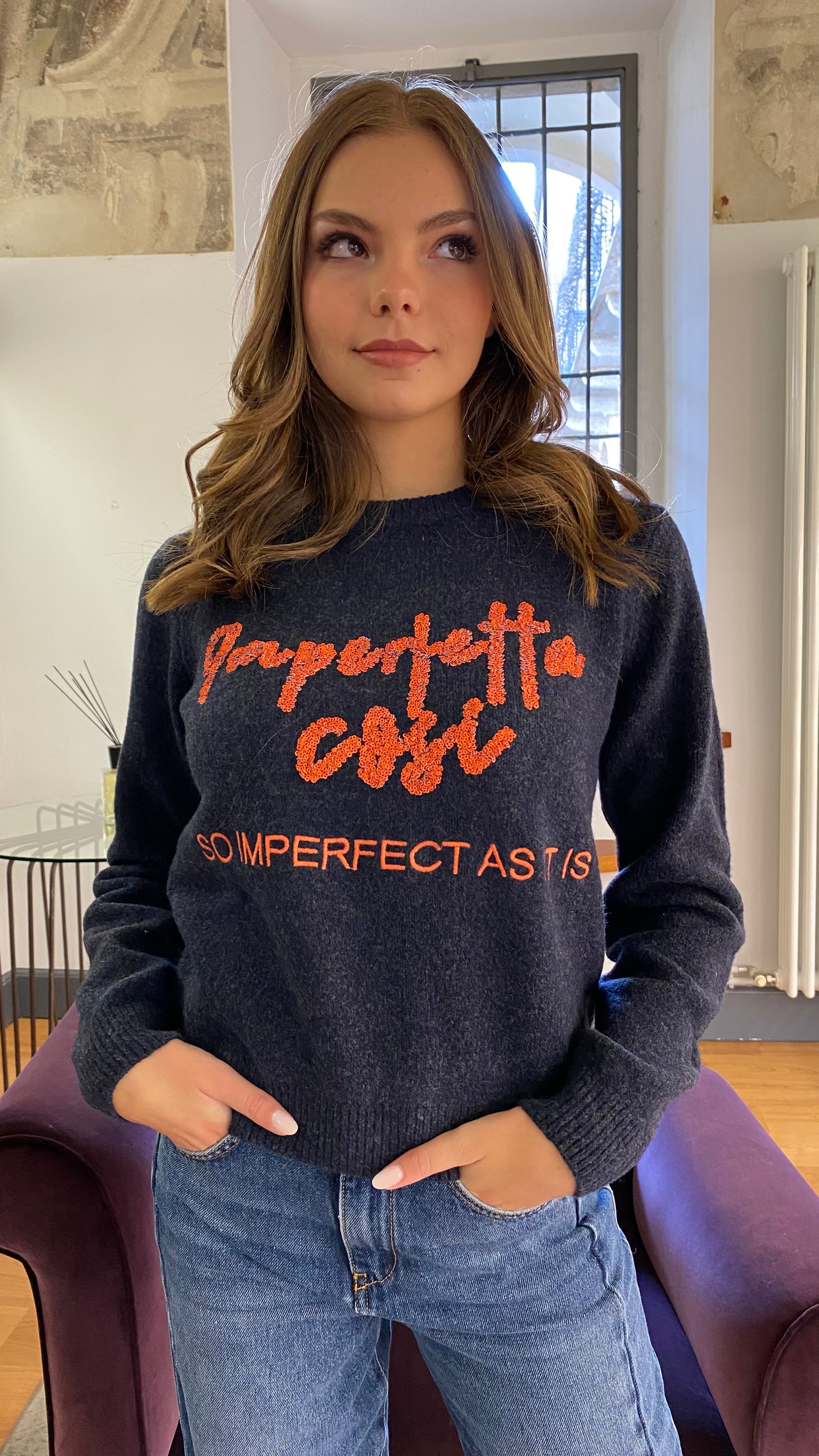 ALESSIA SANTI MAGLIA PARLATA CROP