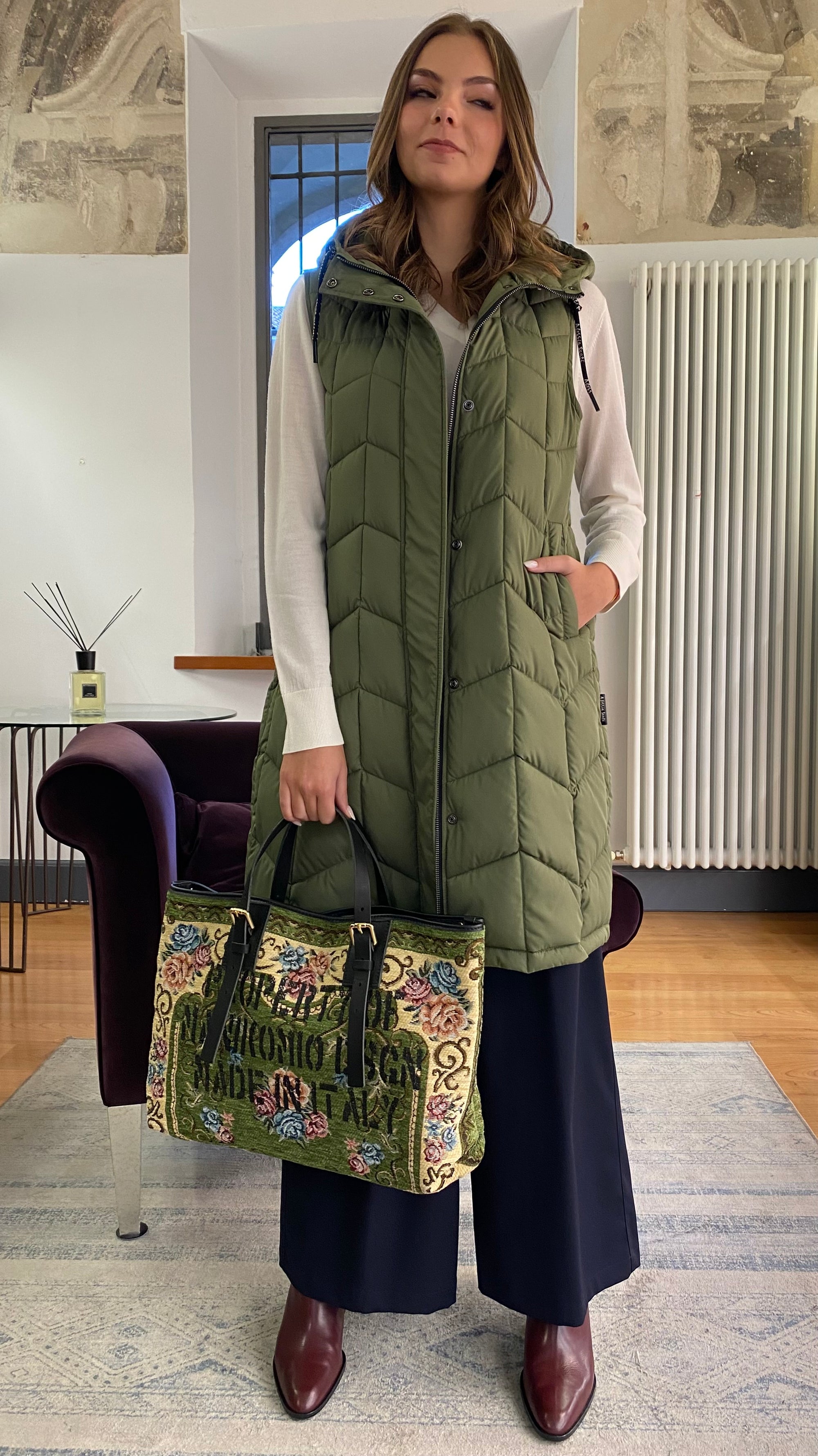 ALESSIA SANTI GILET IMBOTTITO LUNGO