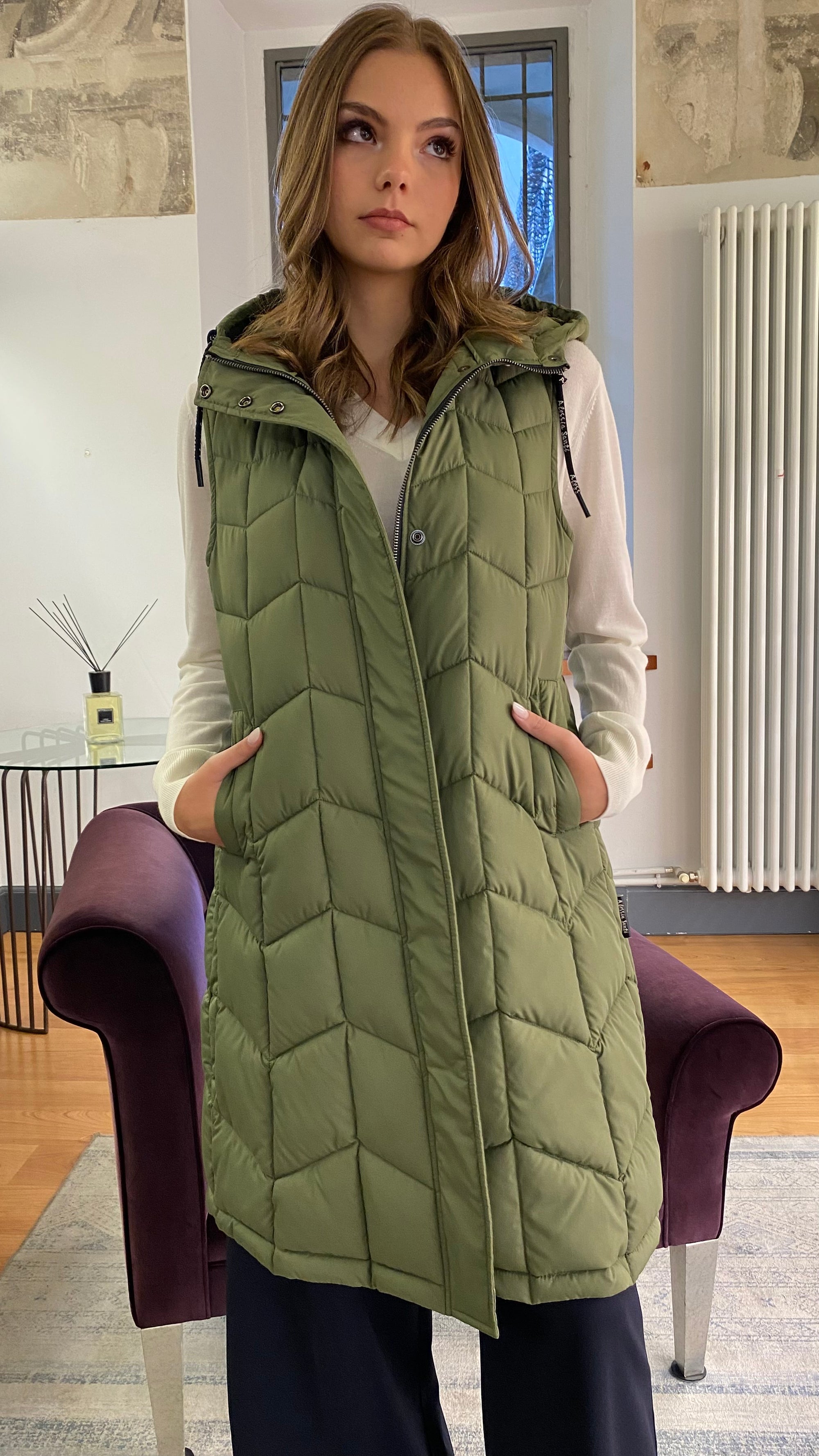 ALESSIA SANTI GILET IMBOTTITO LUNGO