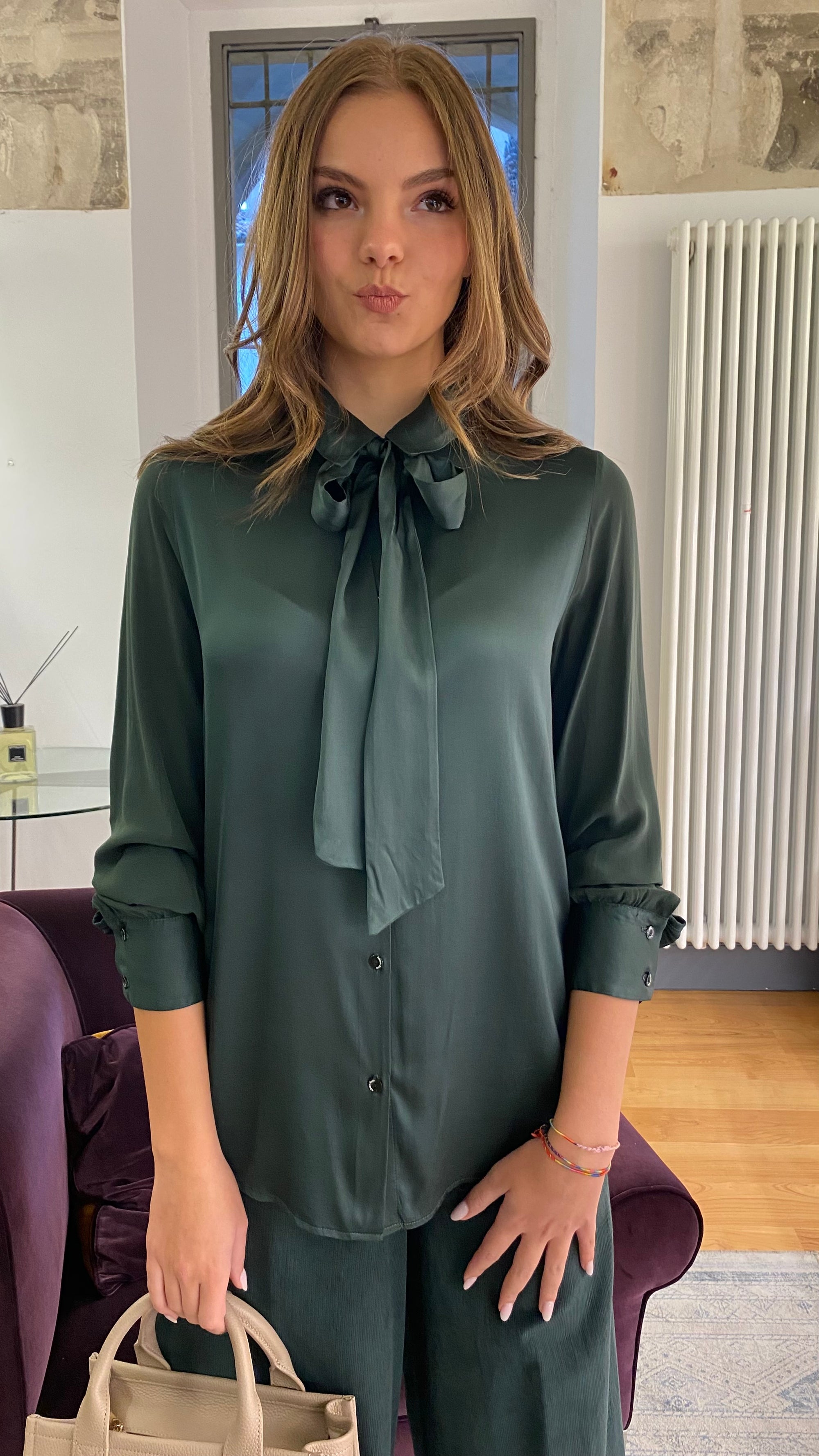 ALESSIA SANTI CAMICIA FIOCCO