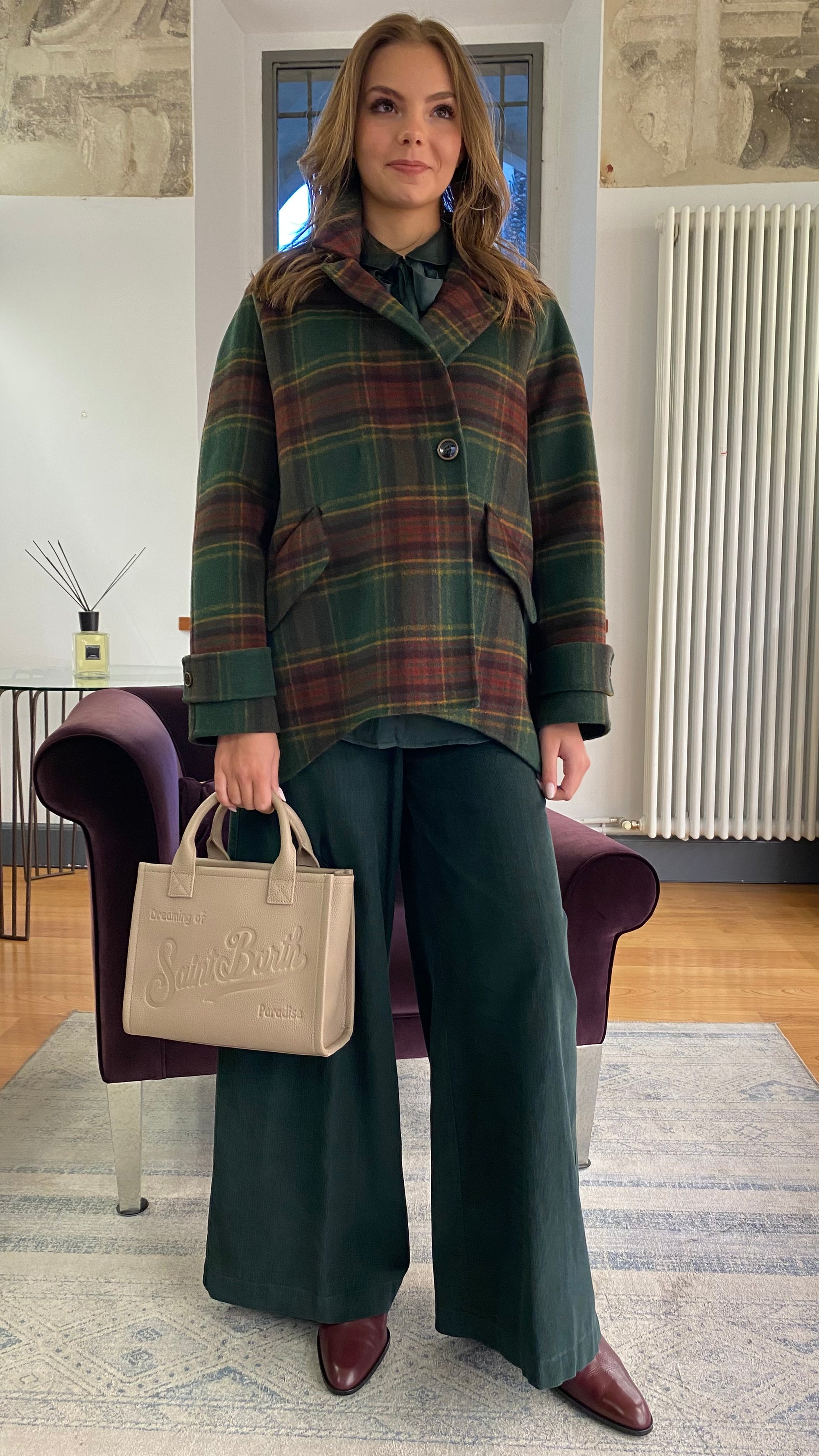 ALESSIA SANTI PEACOAT SCOZZESE
