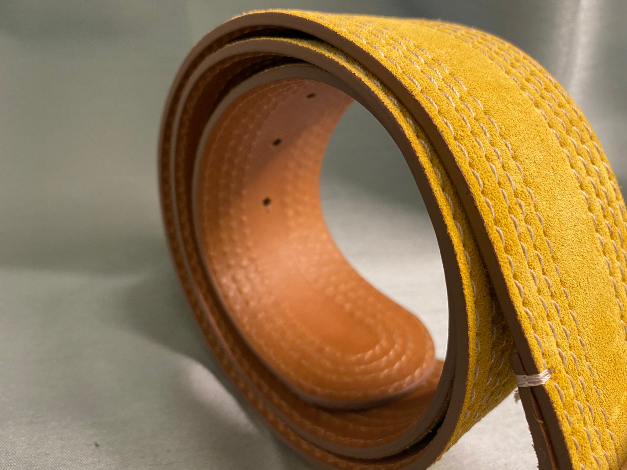REPTILE'S HOUSE YELLOW SUEDE BELT