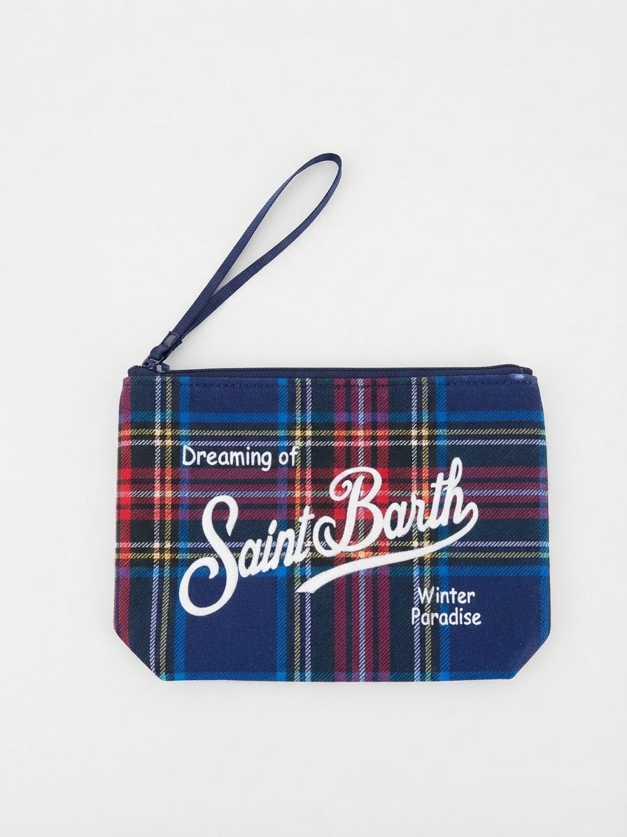 SAINT BARTH ALINE POCHETTE TARTAN