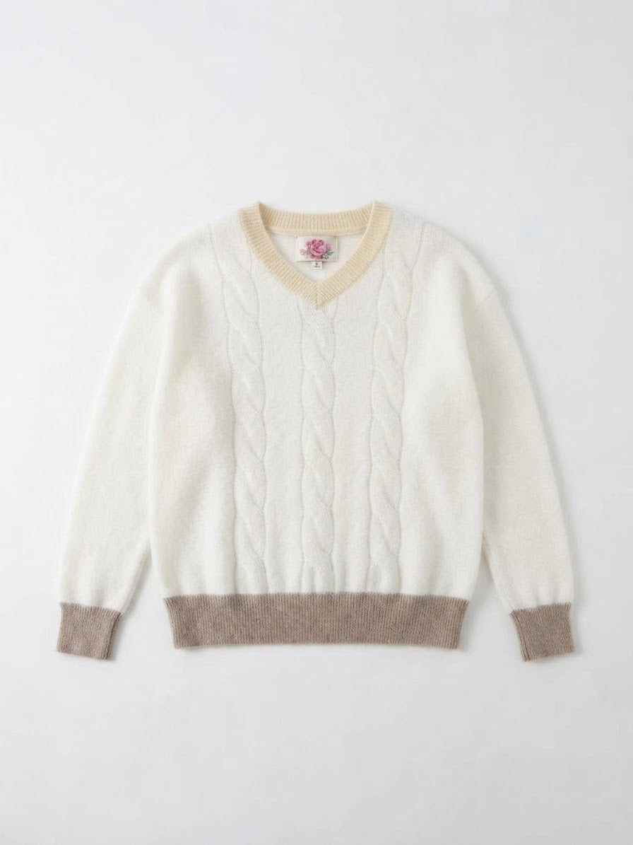 IN BED WITH YOU MAGLIA SCOLLO V TRECCE