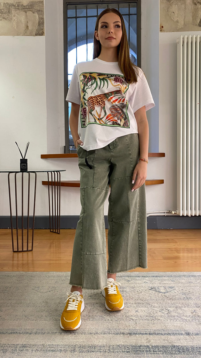 WHITE SAND PANTALONE CAROL PATCH