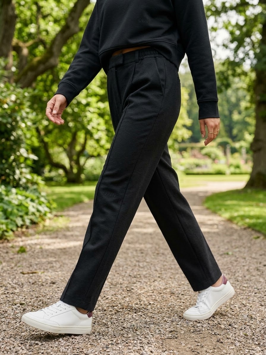 OWN PANTALONE FELPA SLIM IN COTONE ORGANICO