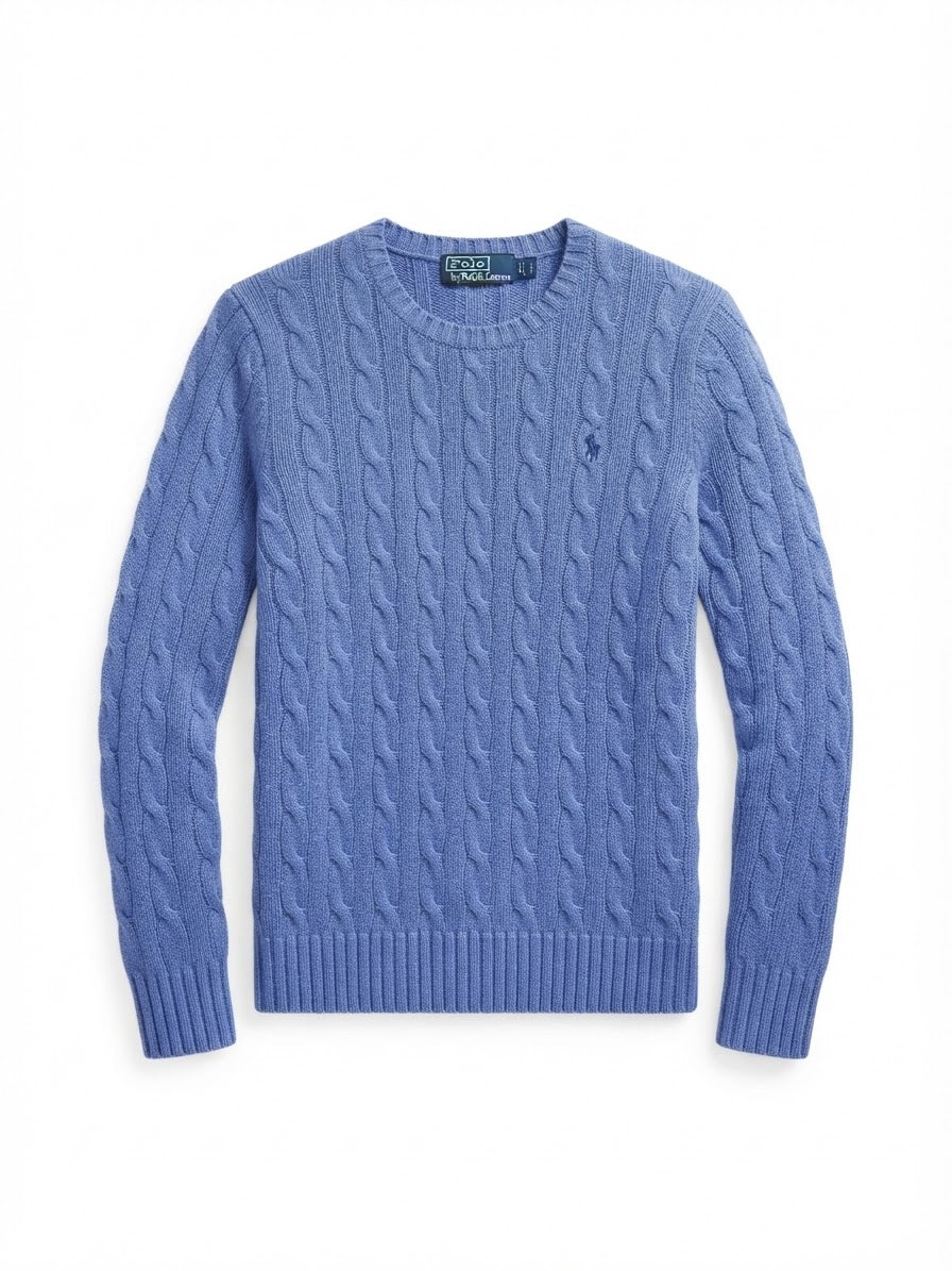 POLO RALPH LAUREN MAGLIA IN LANA A GIROCOLLO TRECCE
