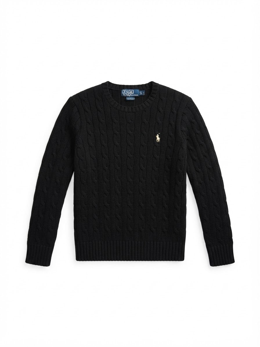 POLO RALPH LAUREN MAGLIA IN LANA A GIROCOLLO TRECCE
