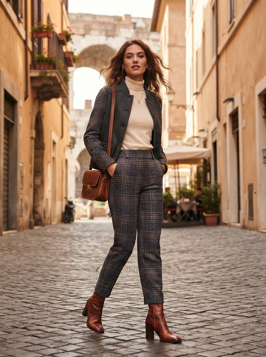ALESSIA SANTI PANTALONE CHECK