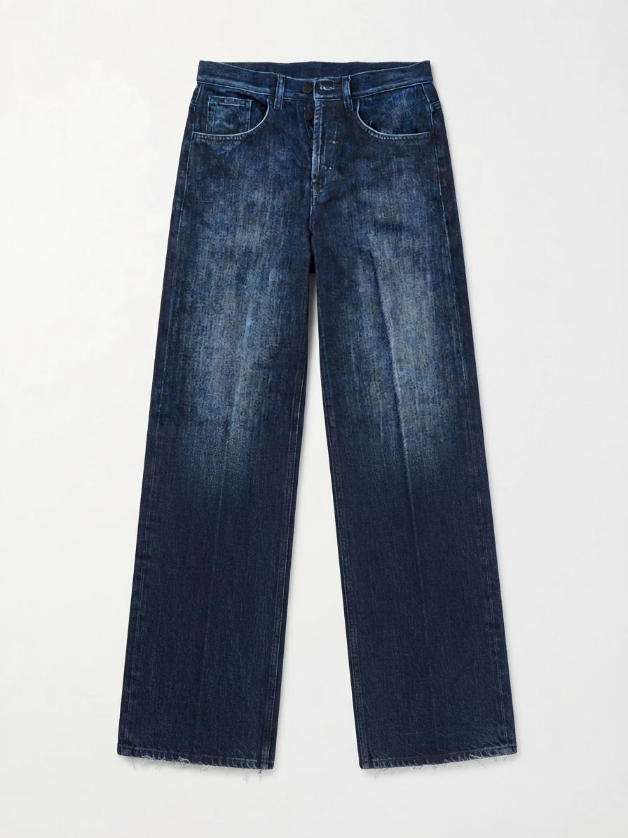 DONDUP JEANS JACKLYN DENIM SCURO WIDE LEG