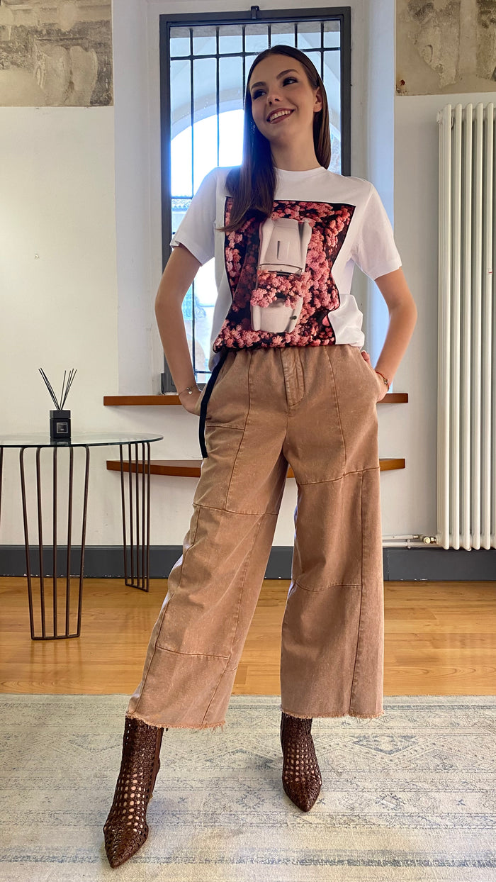 WHITE SAND PANTALONE CAROL PATCH