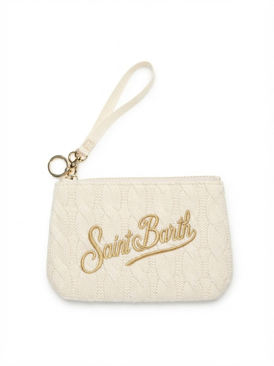 SAINT BARTH ALINE MINI POCHETTE LANA A TRECCE