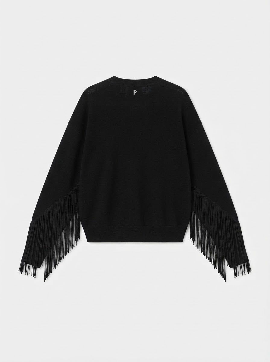 DONDUP MAGLIA OVER CON FRANGE