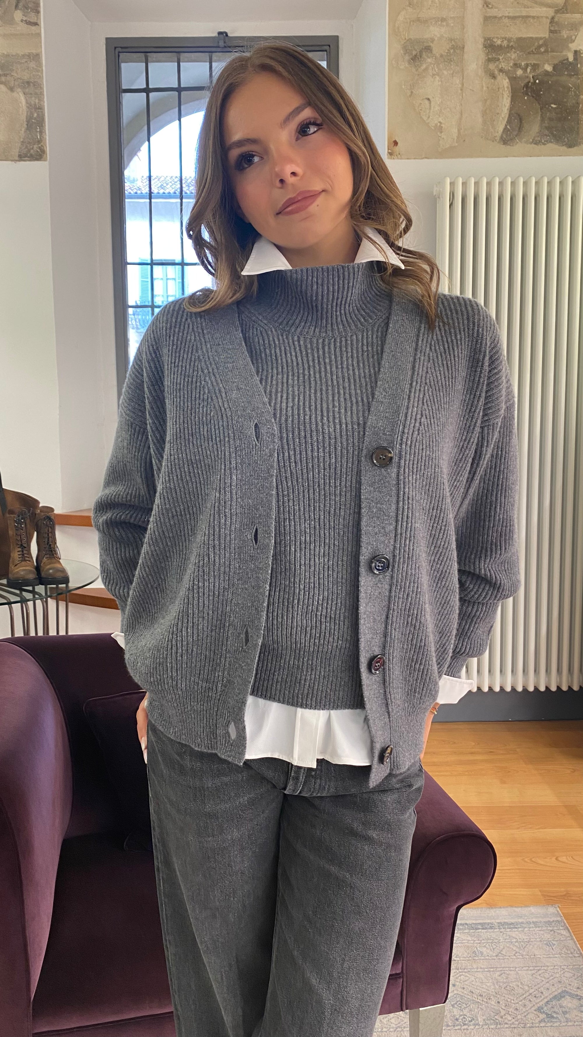 DONDUP CARDIGAN OVER