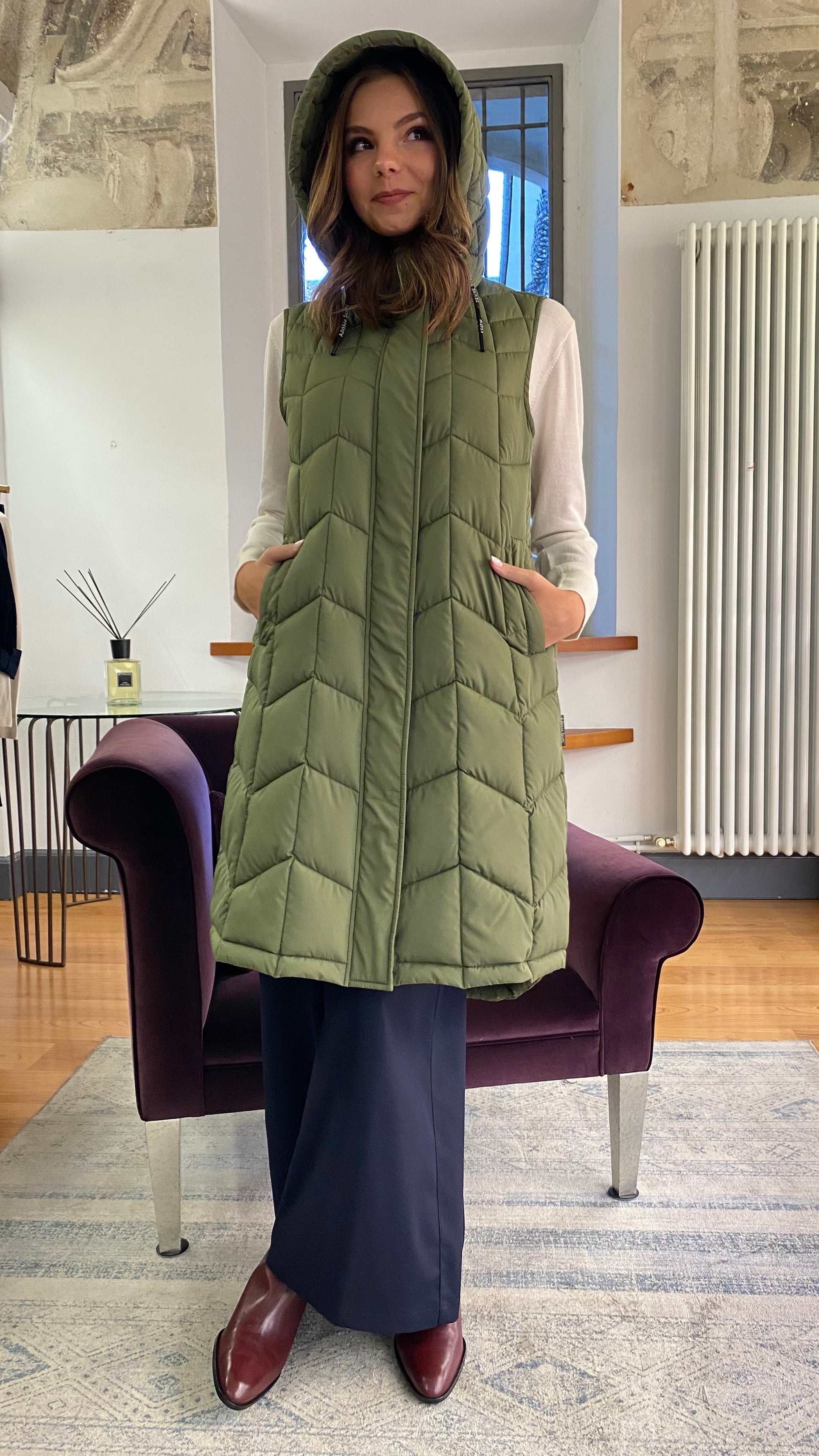 ALESSIA SANTI GILET IMBOTTITO LUNGO