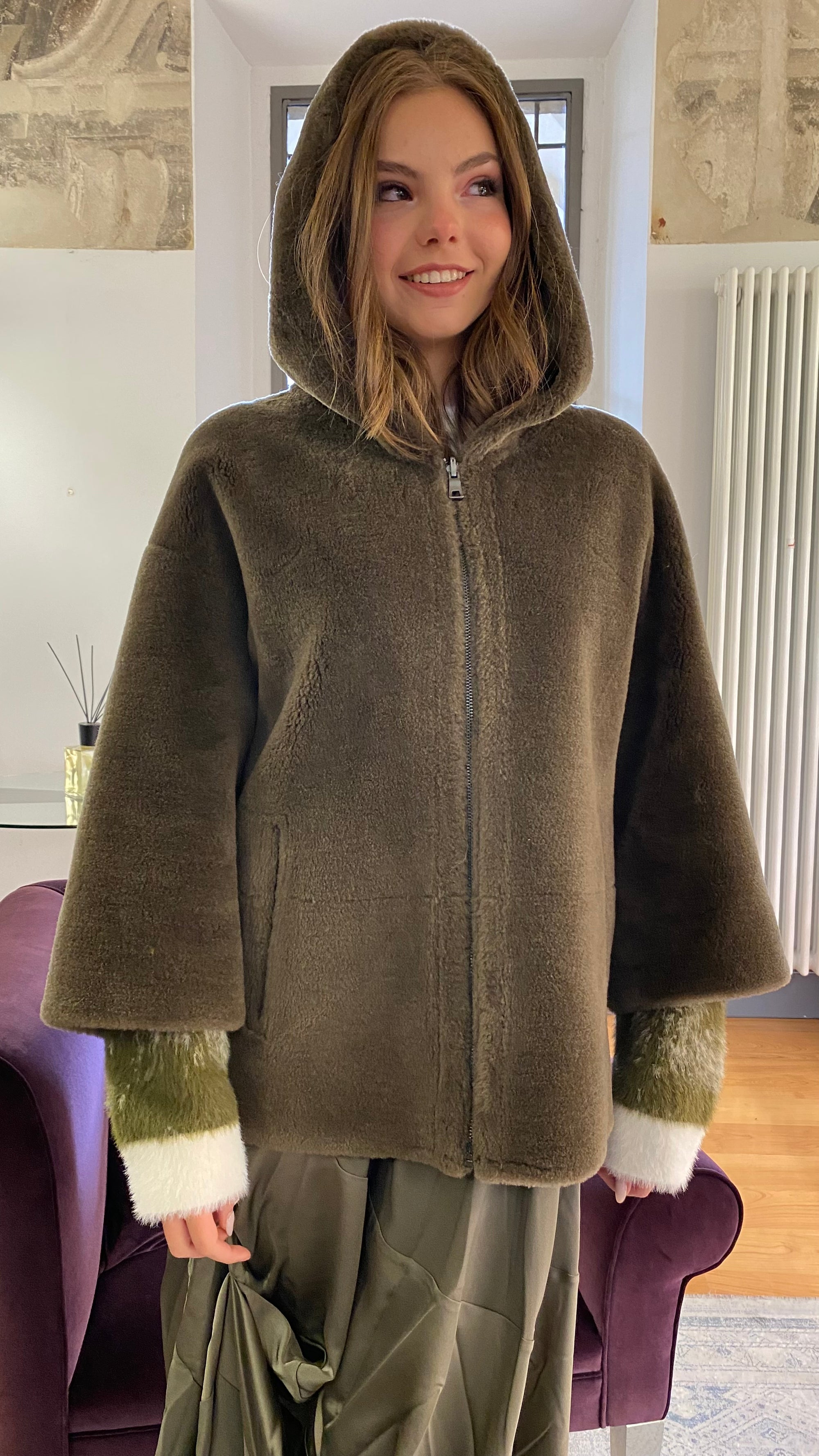 PCUBE WHITE GIACCONE REVERSIBILE