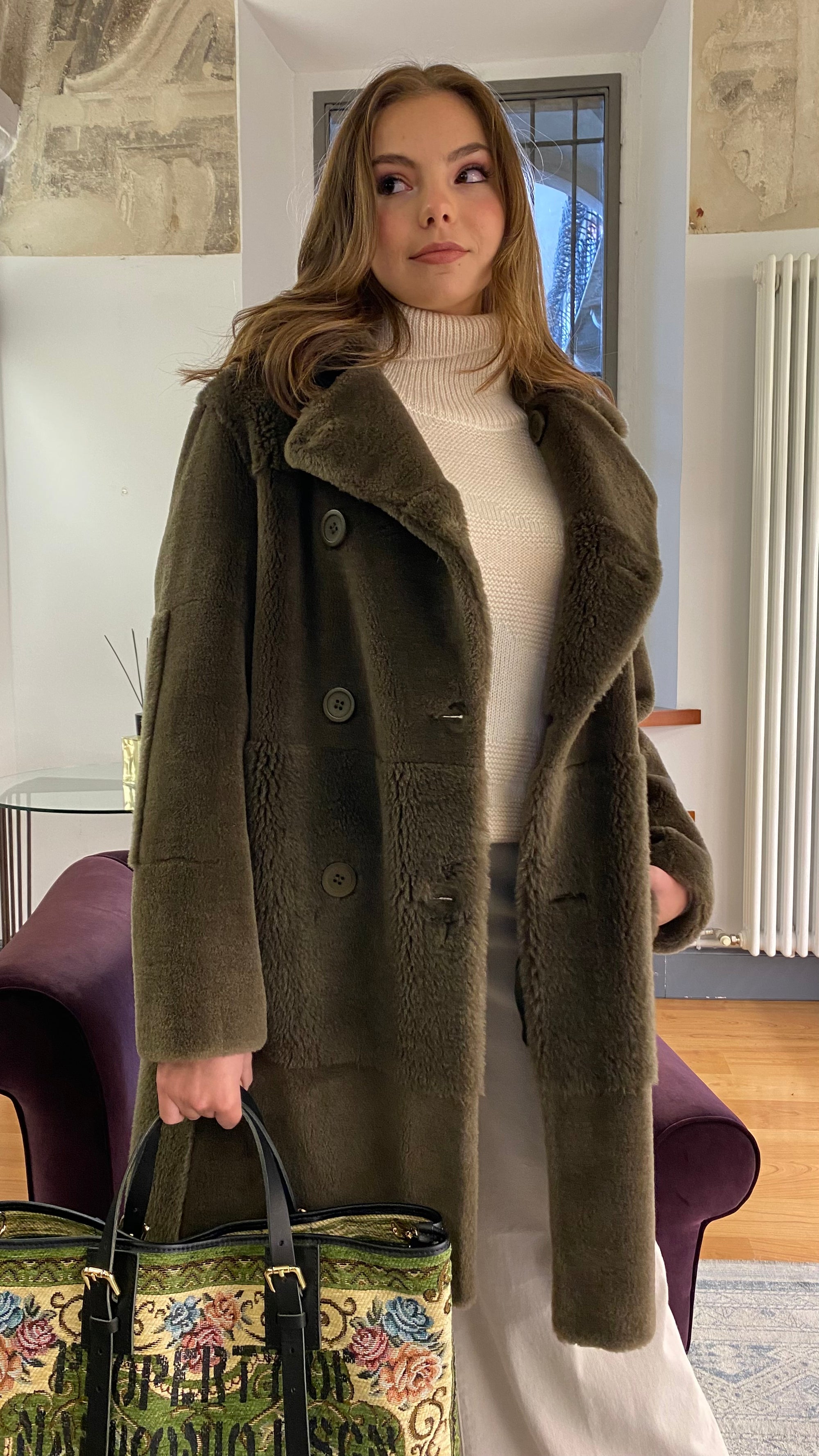 PCUBE WHITE CAPPOTTO REVERSIBILE