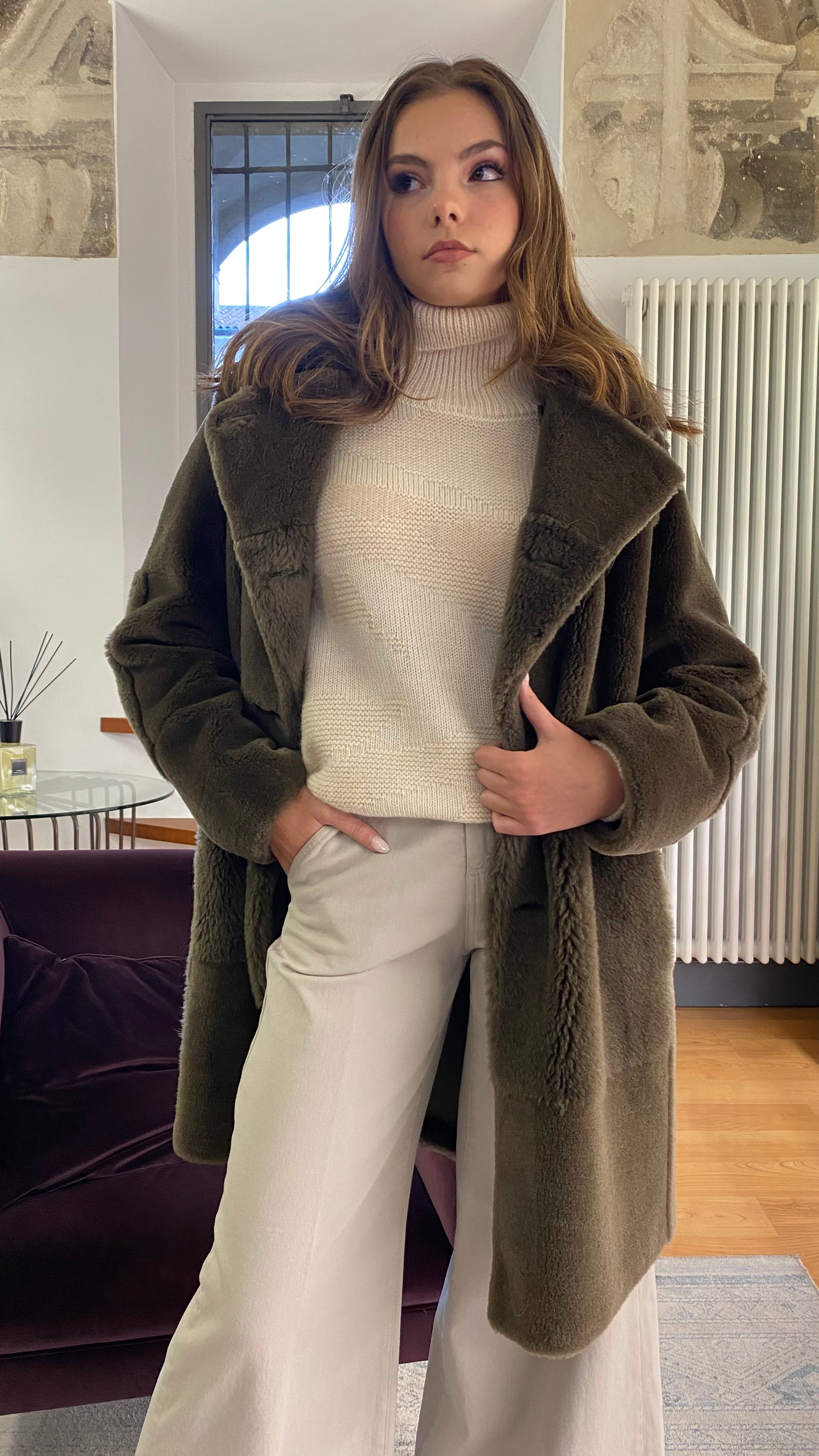 PCUBE WHITE CAPPOTTO REVERSIBILE