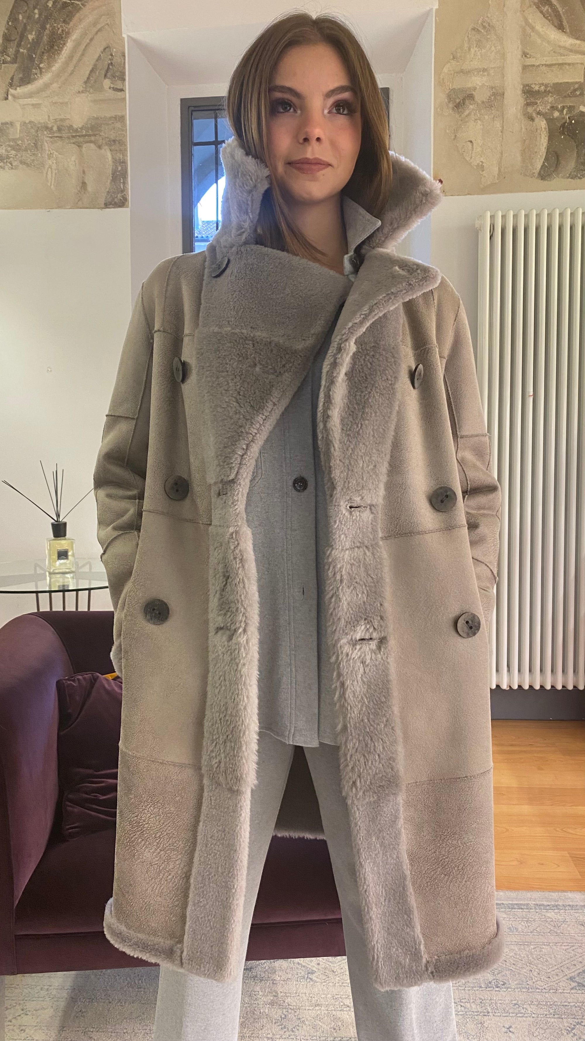 PCUBE WHITE CAPPOTTO REVERSIBILE